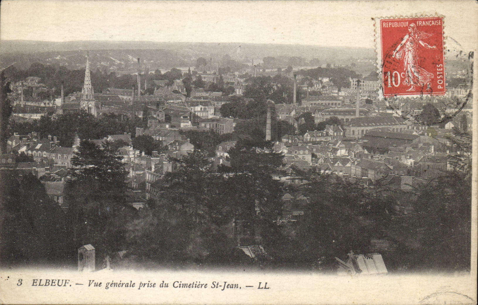CPA Elbeuf vue generale prise du Cimeliere St Jean