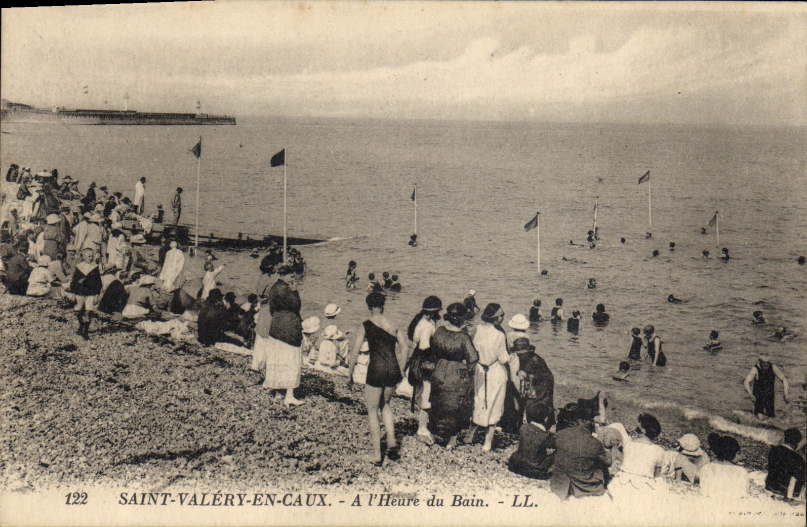 CPA Saint Valery en Caux a l'Heure du Bain