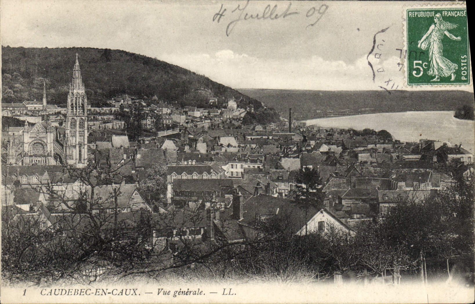 CPA Caudebec en Caux vue generale