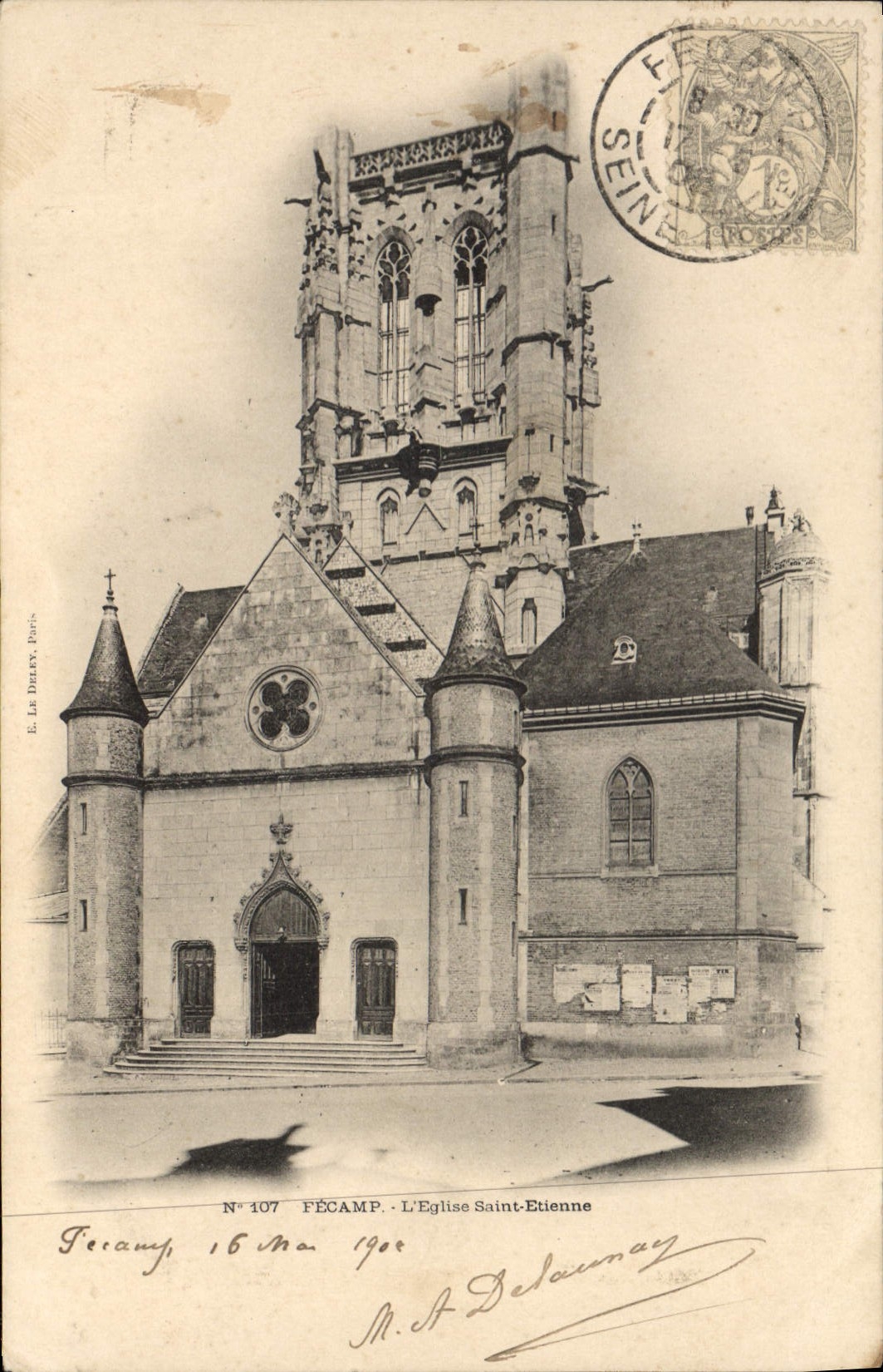 CPA Fecamp l'eglise Saint Etienne 