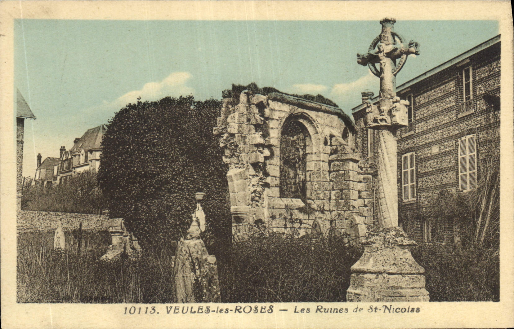 CPA Veules les Roses les Ruines de St Nicolas 