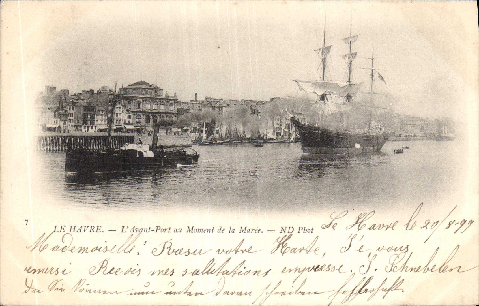 CPA Le Havre l'Avant port au moment de la Maree