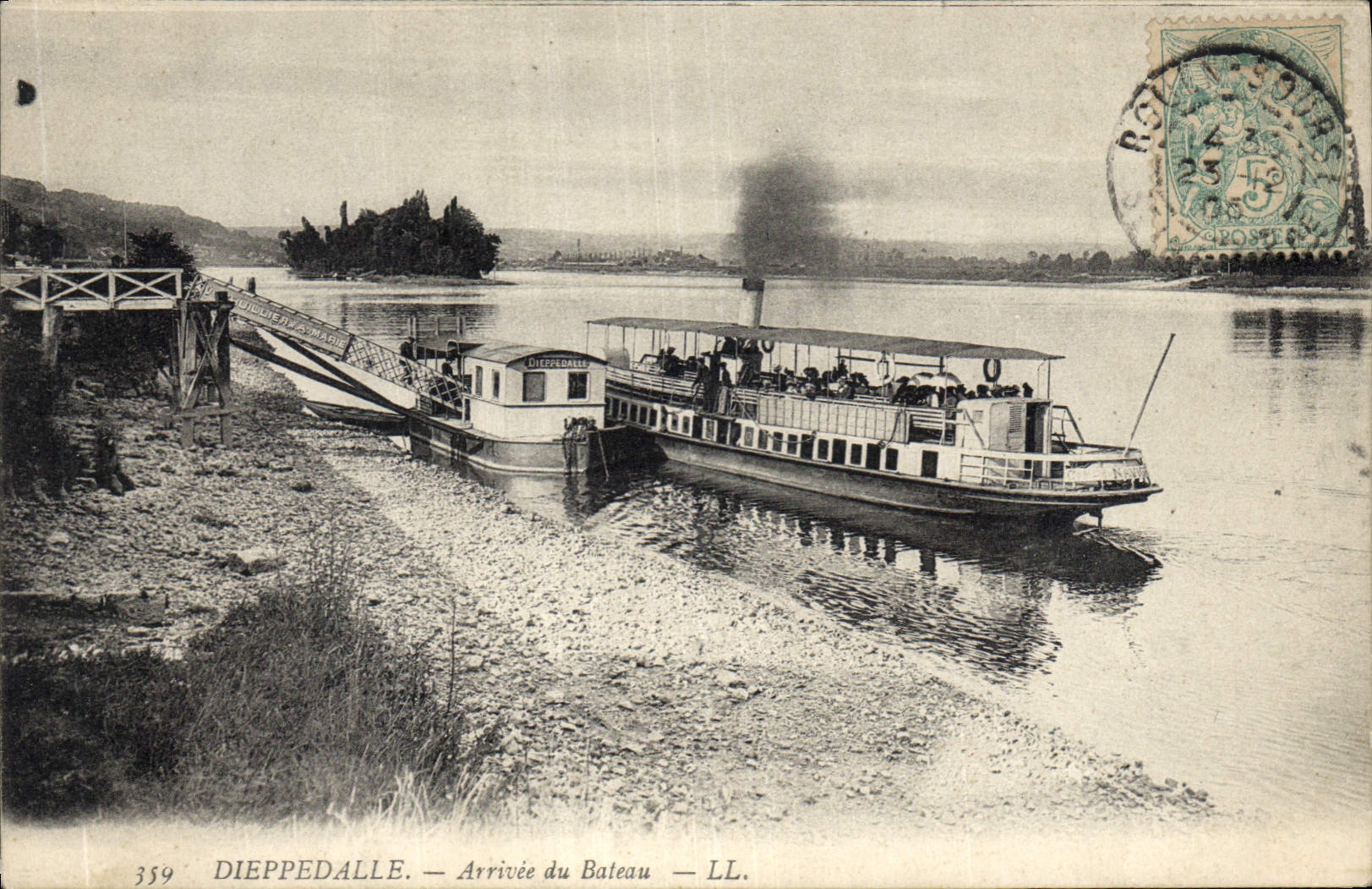 CPA Dieppedalle Arrivee du bateau 