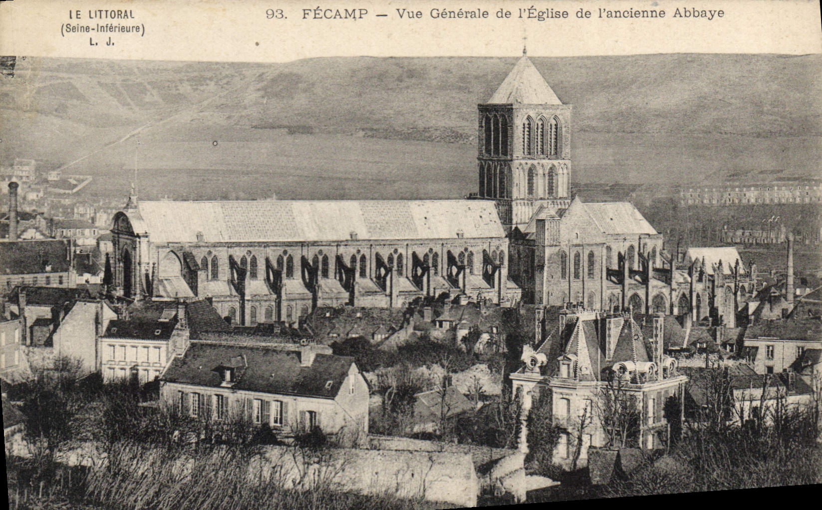 CPA Le Littortal Fecamp Vue Generale de l'Eglise de l'ancienne Abbaye 