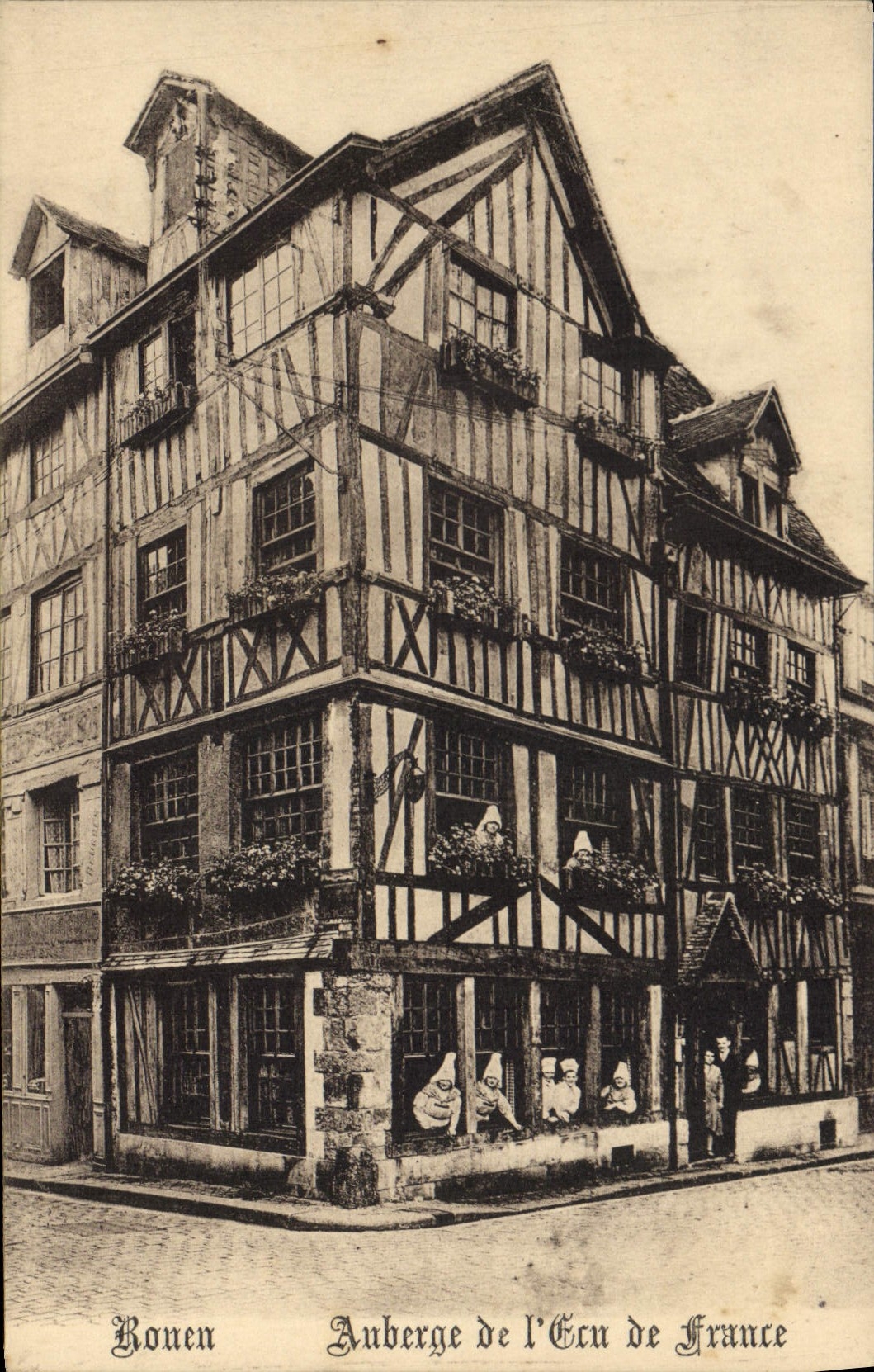 CPA Rouen Auberge de France Place du Vieux Marche 