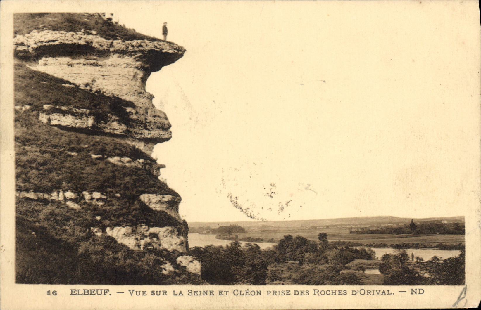 CPA Elbeuf Vue sur la Seine et Cleon prise des Roches d'Orival 