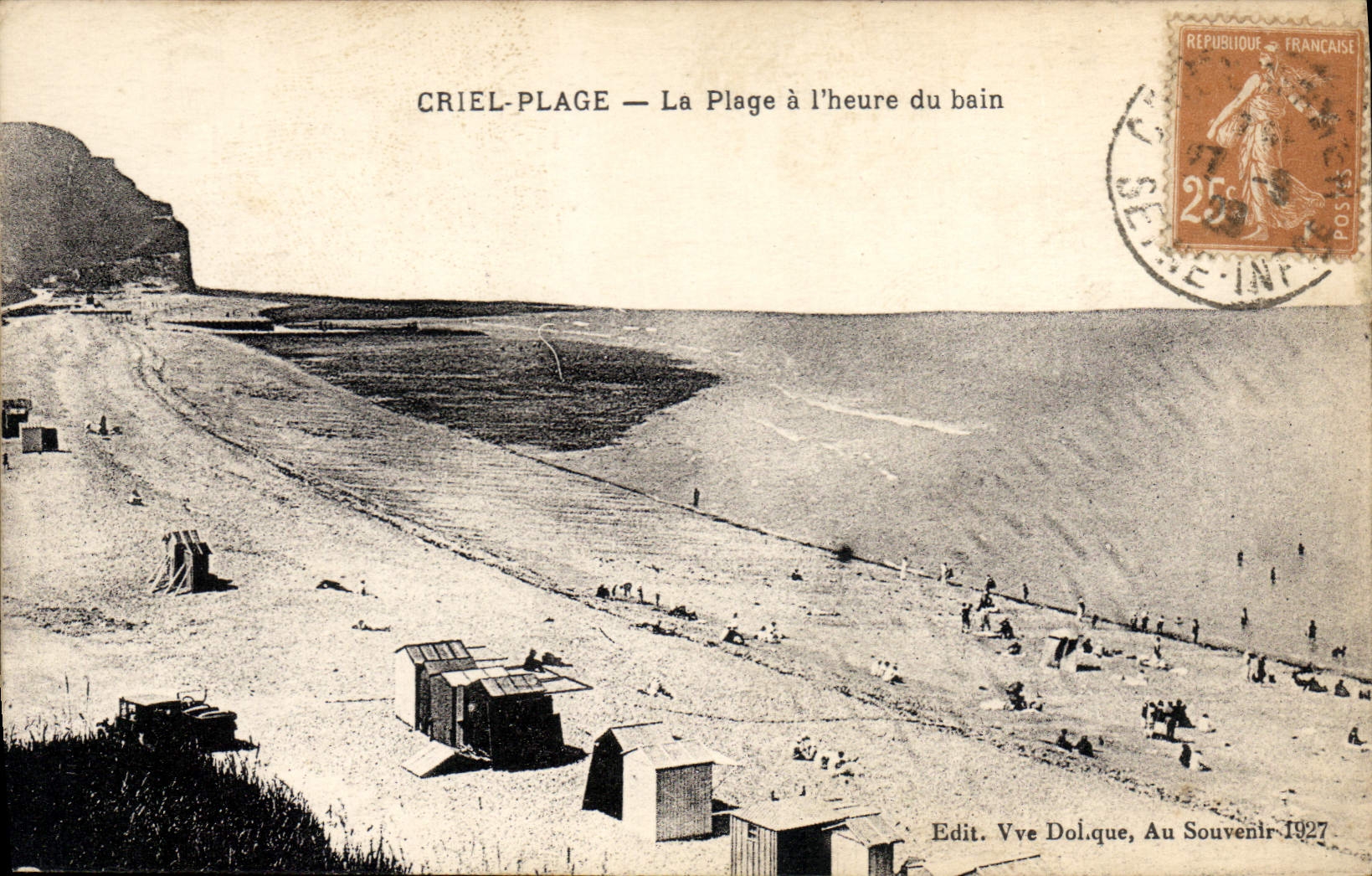 CPA Criel Plage La Plage à l'heure du bain 