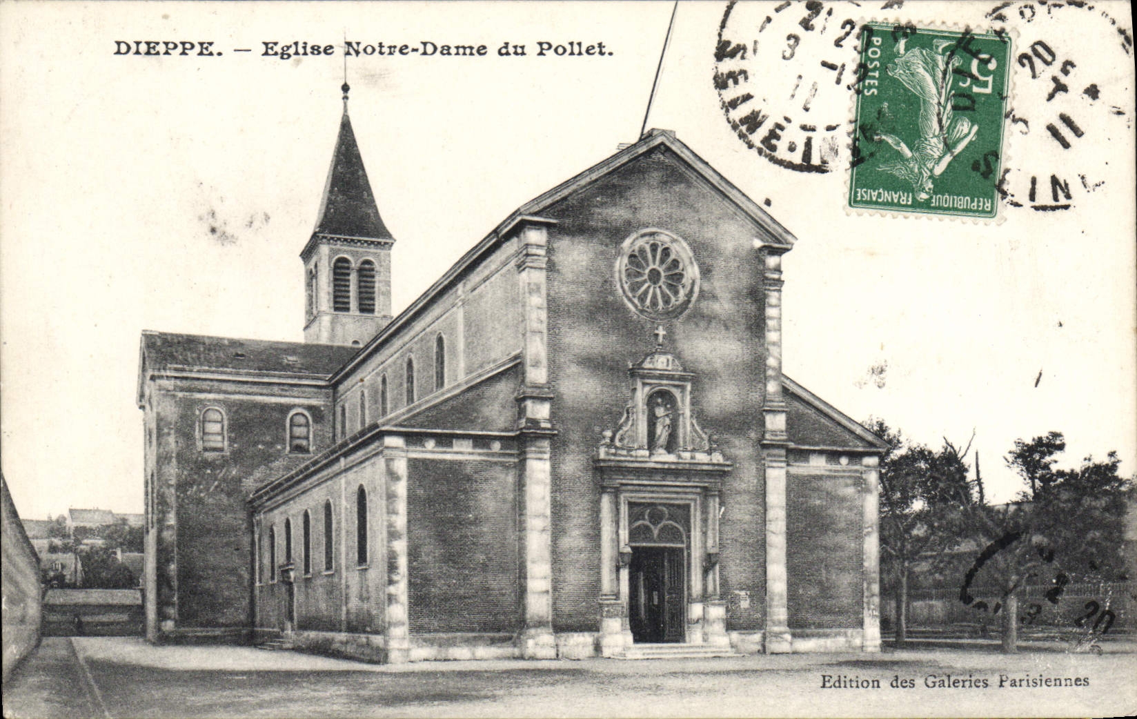 CPA Dieppe Eglise Notre Dame du Pollet 