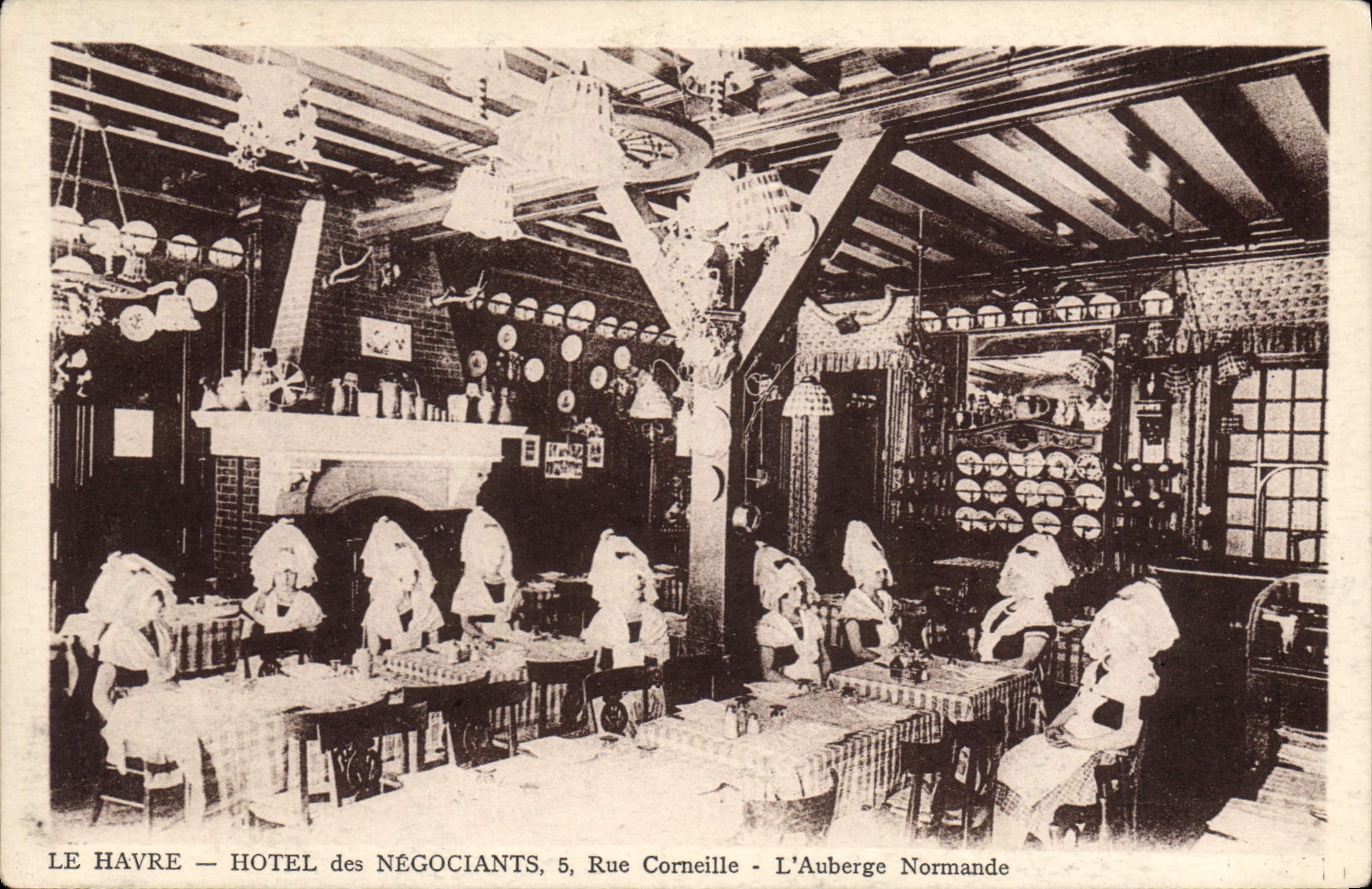 CPA Le Havre Hotel des Negociants Rue Corneille l'Auberge Normande