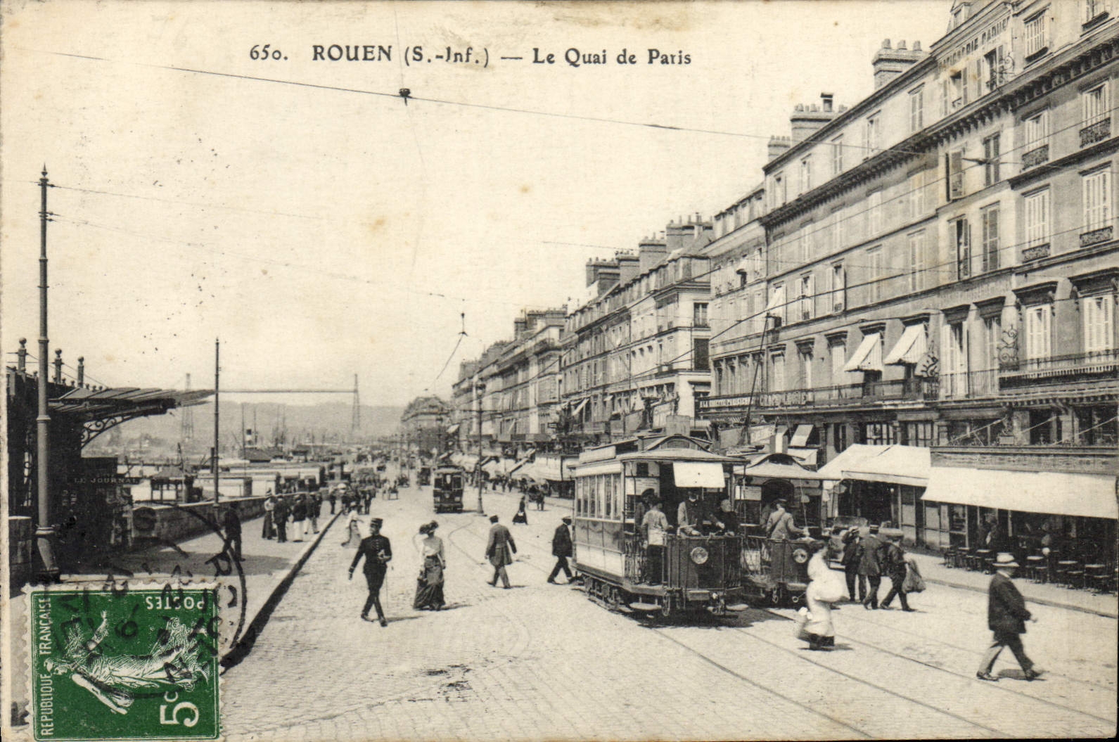 CPA Rouen Le Quai de Paris 