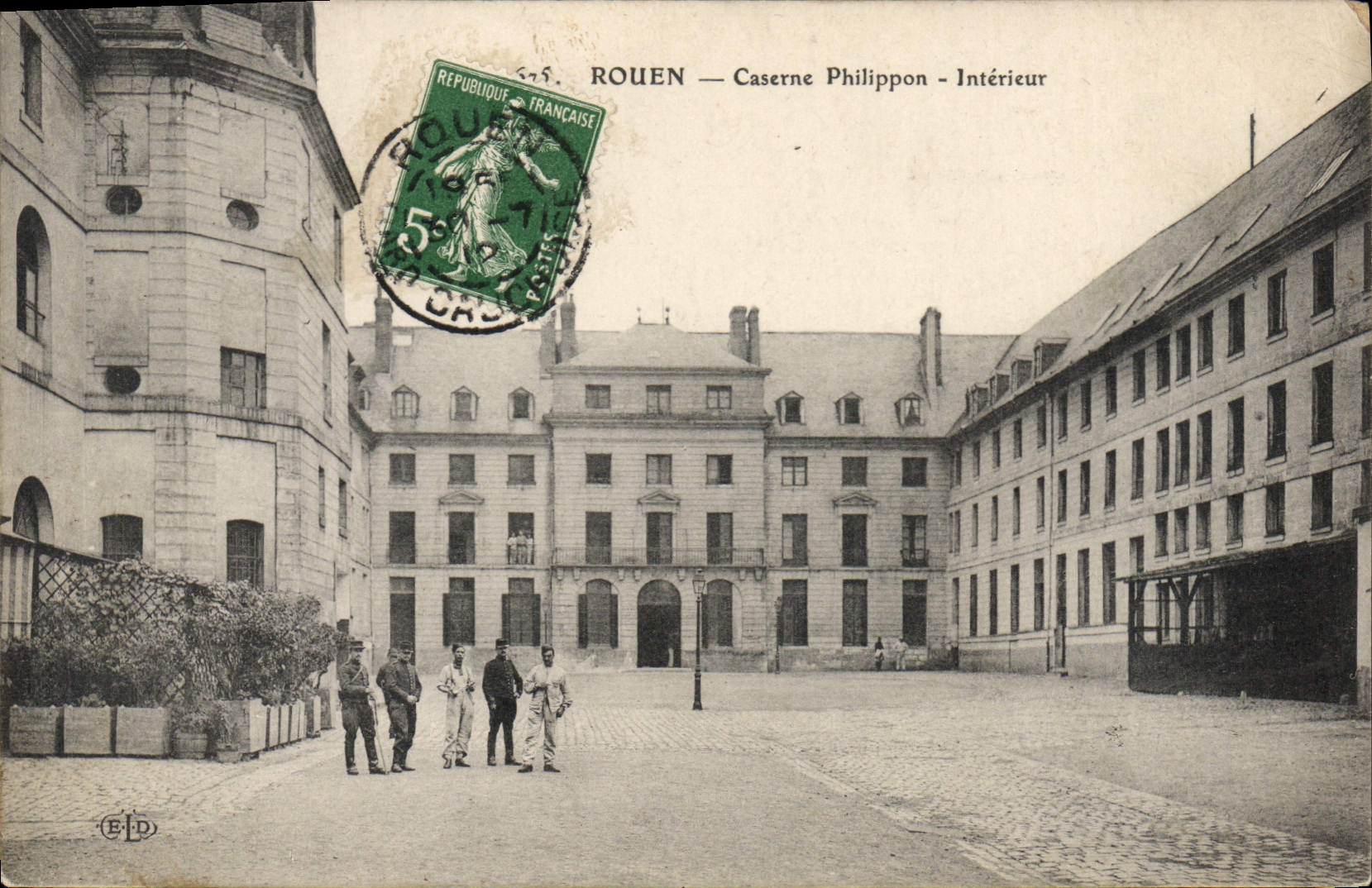 CPA Rouen Caserne Philippon Interieur 