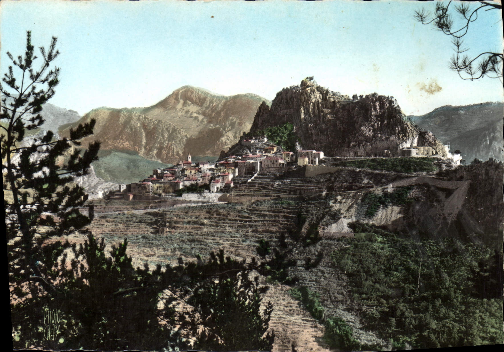 CPA Cote d'Azur Menton A M Sainte Agnes le Village le plus haut du Littoral 