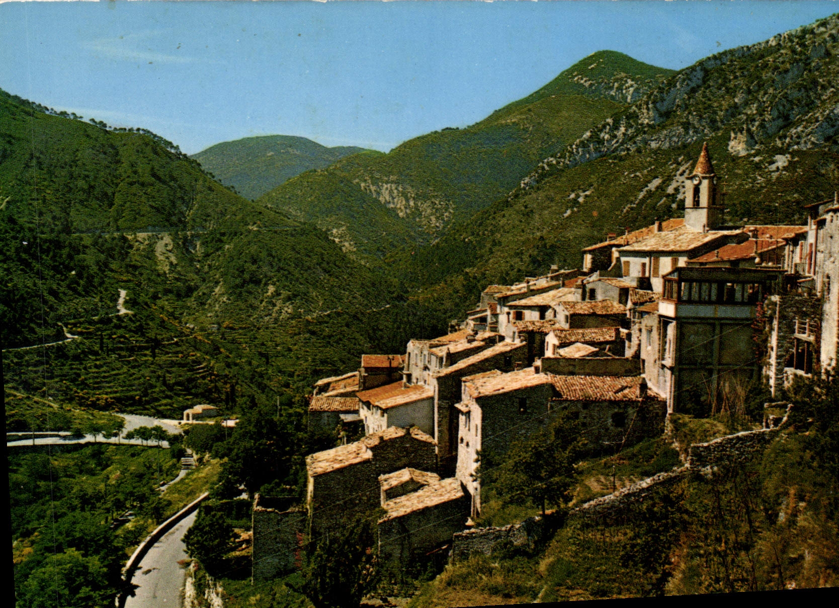 CPA Cote d'Azur Sainte Agnes Admirablement situe dans un decor magnifique