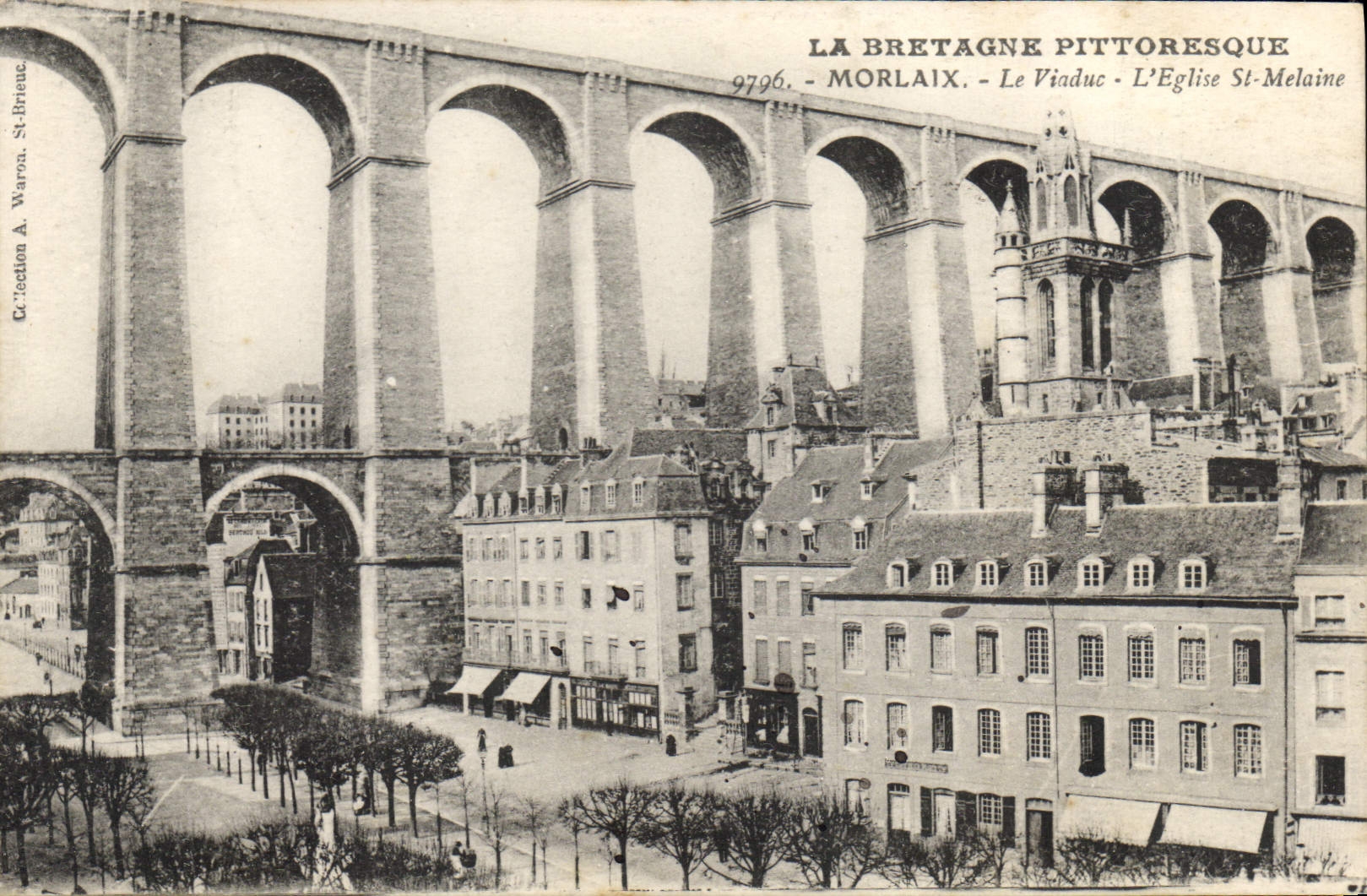 CPA La Bretagne Pittoresque Morlaix Le Viaduc L'Eglise St Melaine