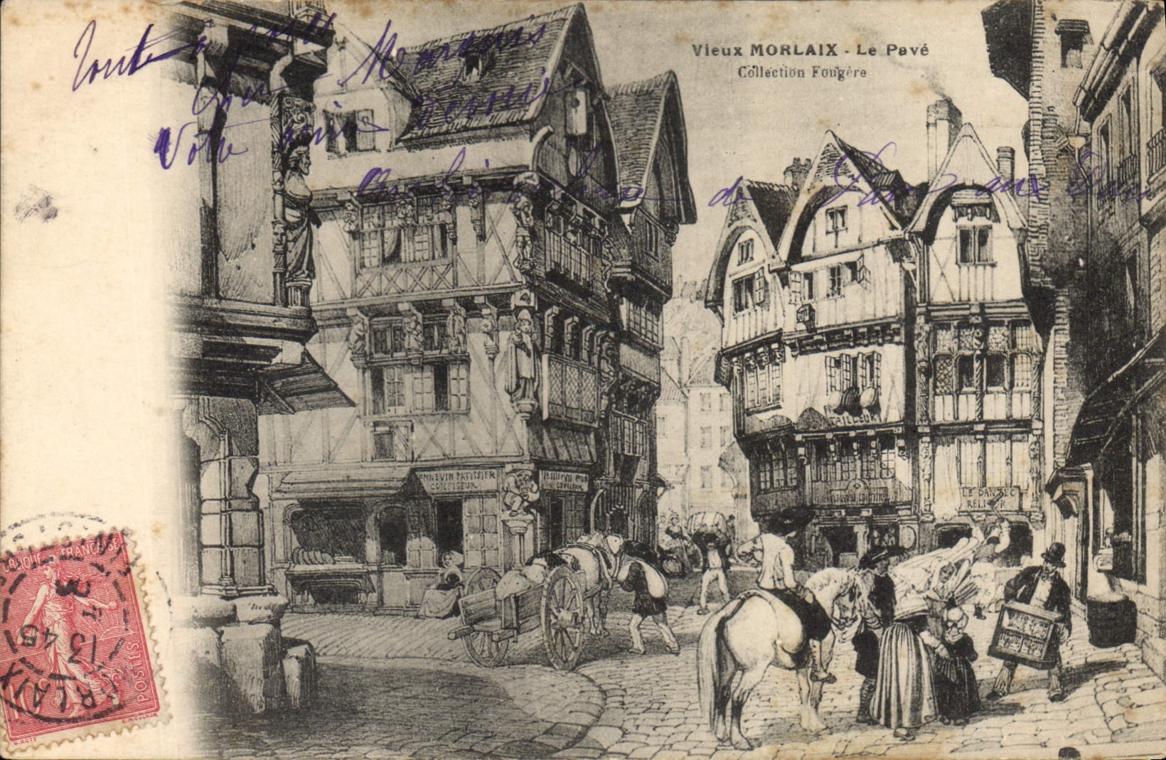 CPA Vieux Morlaix Le Pavé