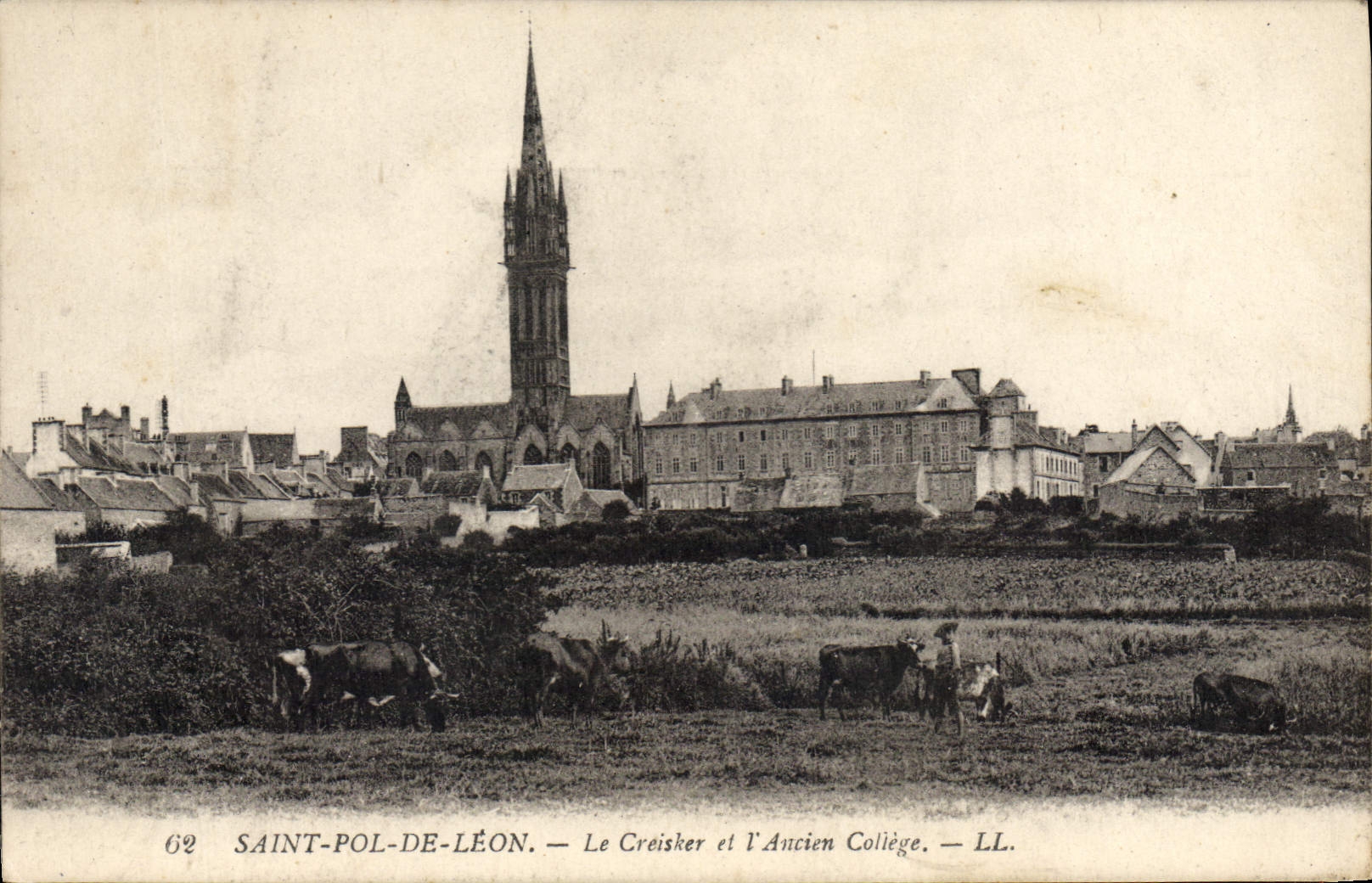 CPA St Pol de Leon Le Creisker et l'Ancien College