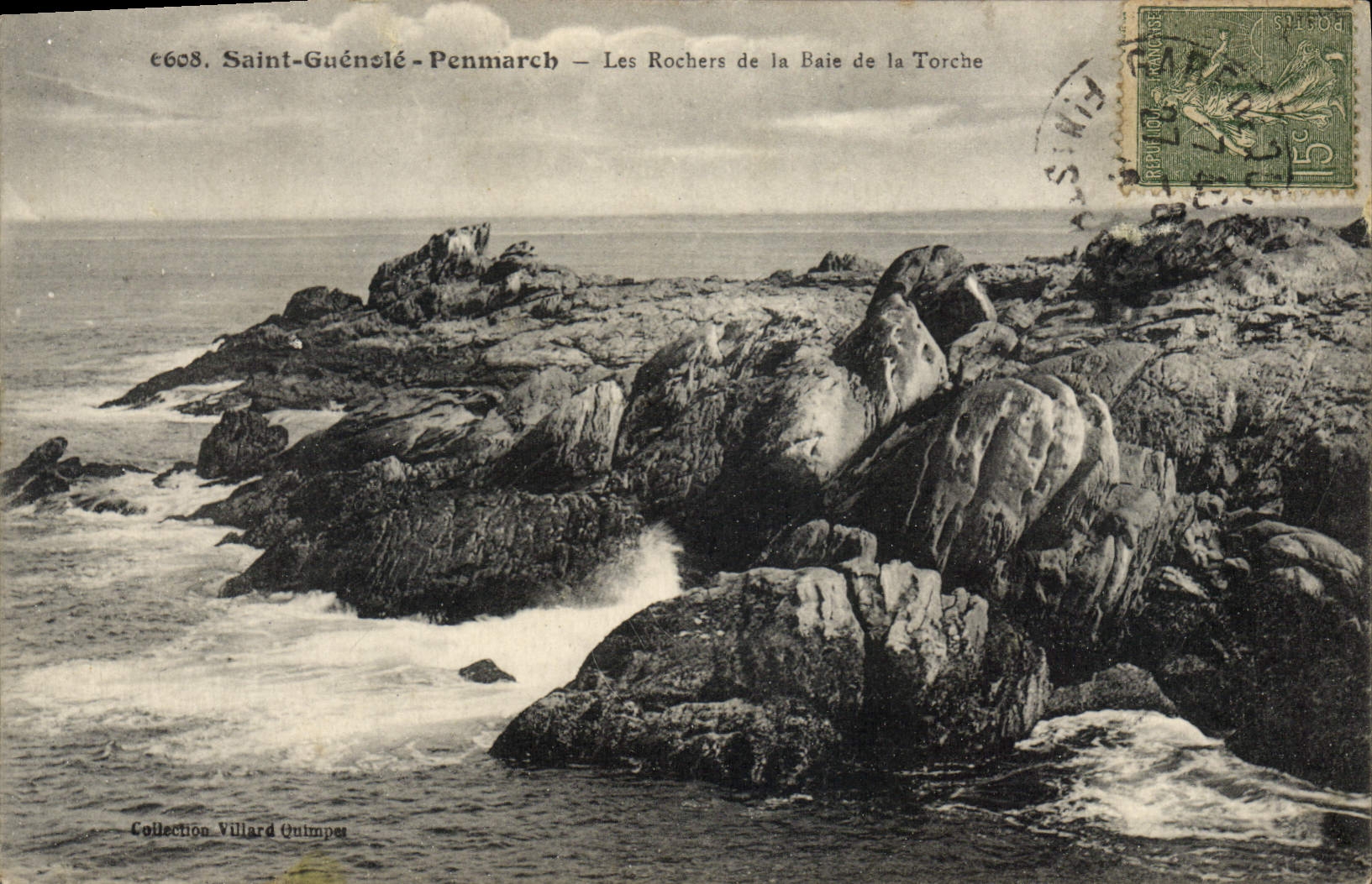 CPA St Guenole Penmarch Les Rochers de la Baie de la Torche