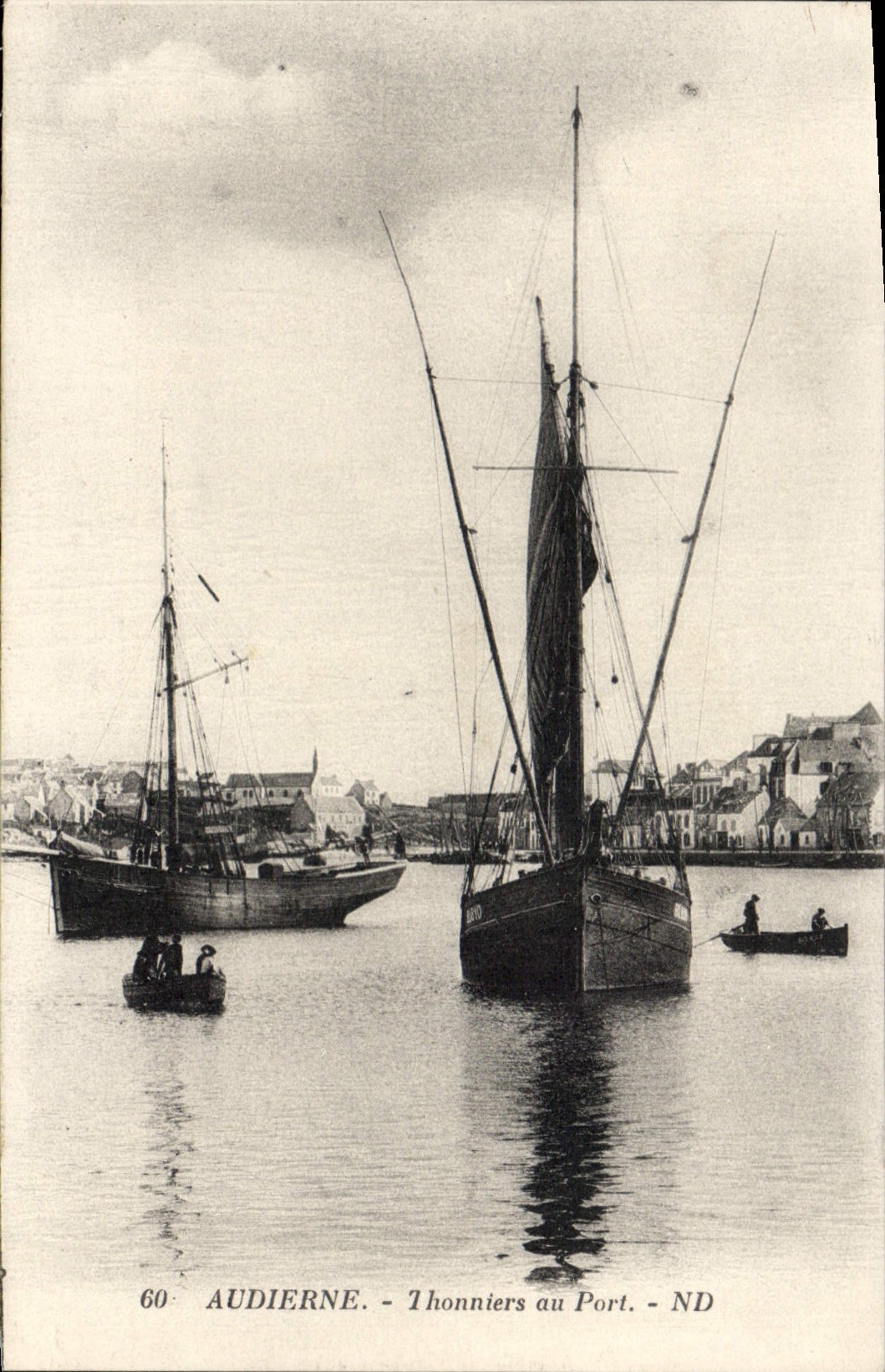CPA Audierne Thonniers au port 
