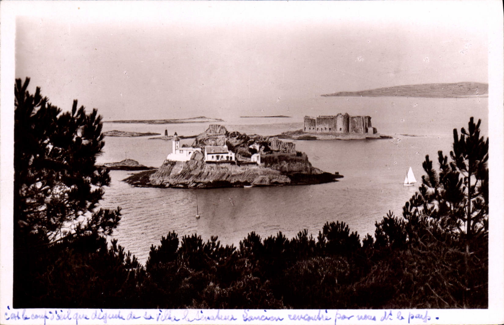 CPA Carantec vue prise du pen a Land