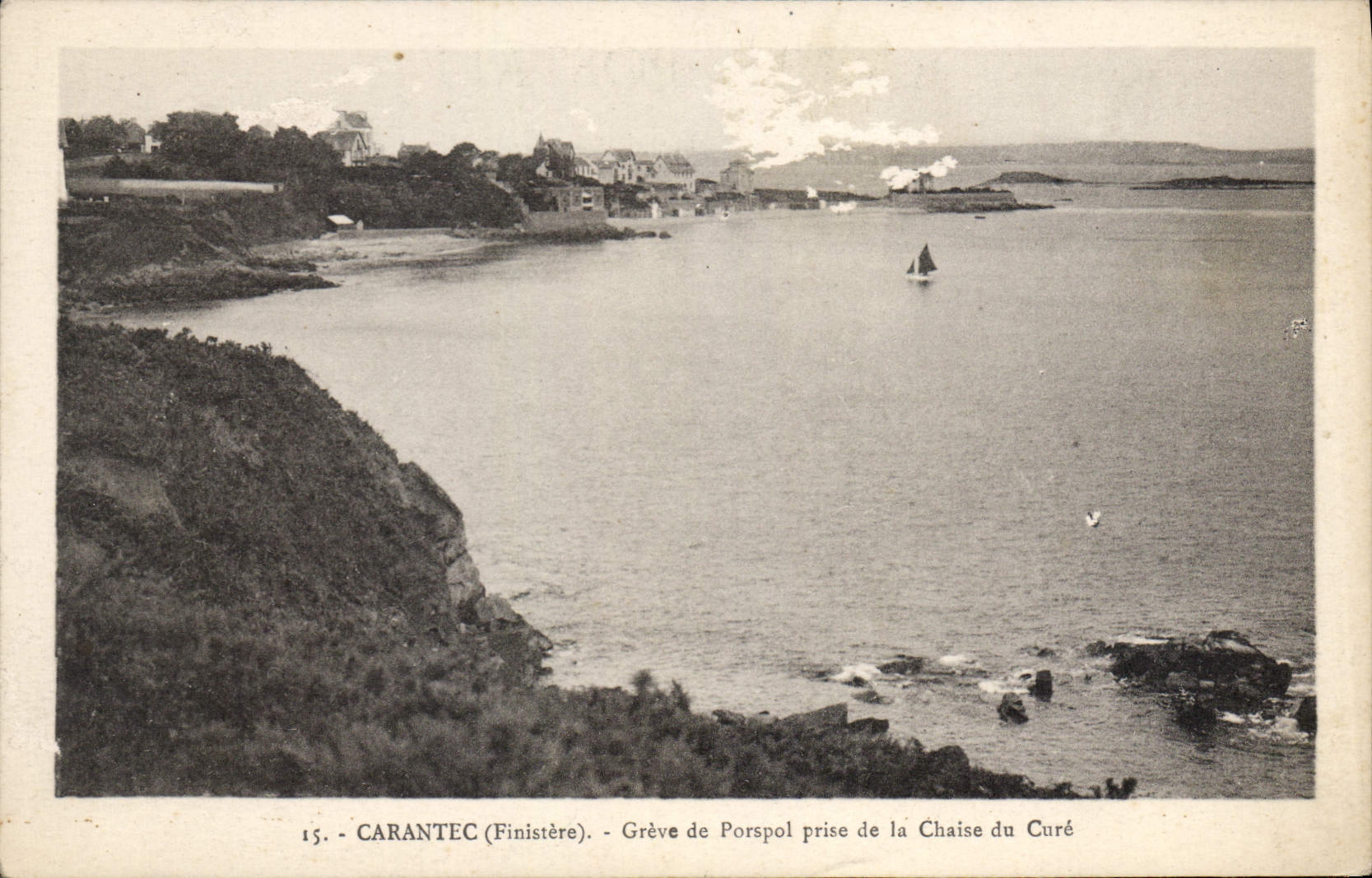 CPA Carantec Finistere Greve de Porspol prise de la Chaise du Curé