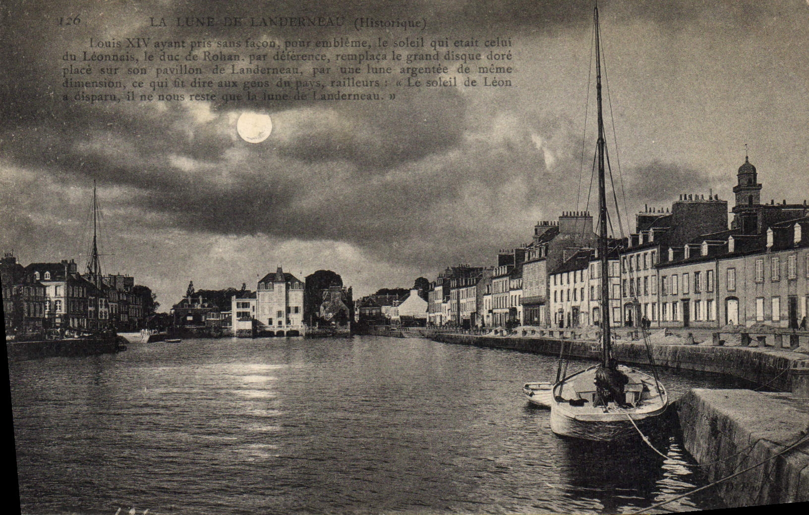CPA la lune de Landerneau Legende Louis XIV prit pour embleme de sa Puissance le soleil qui etait pr