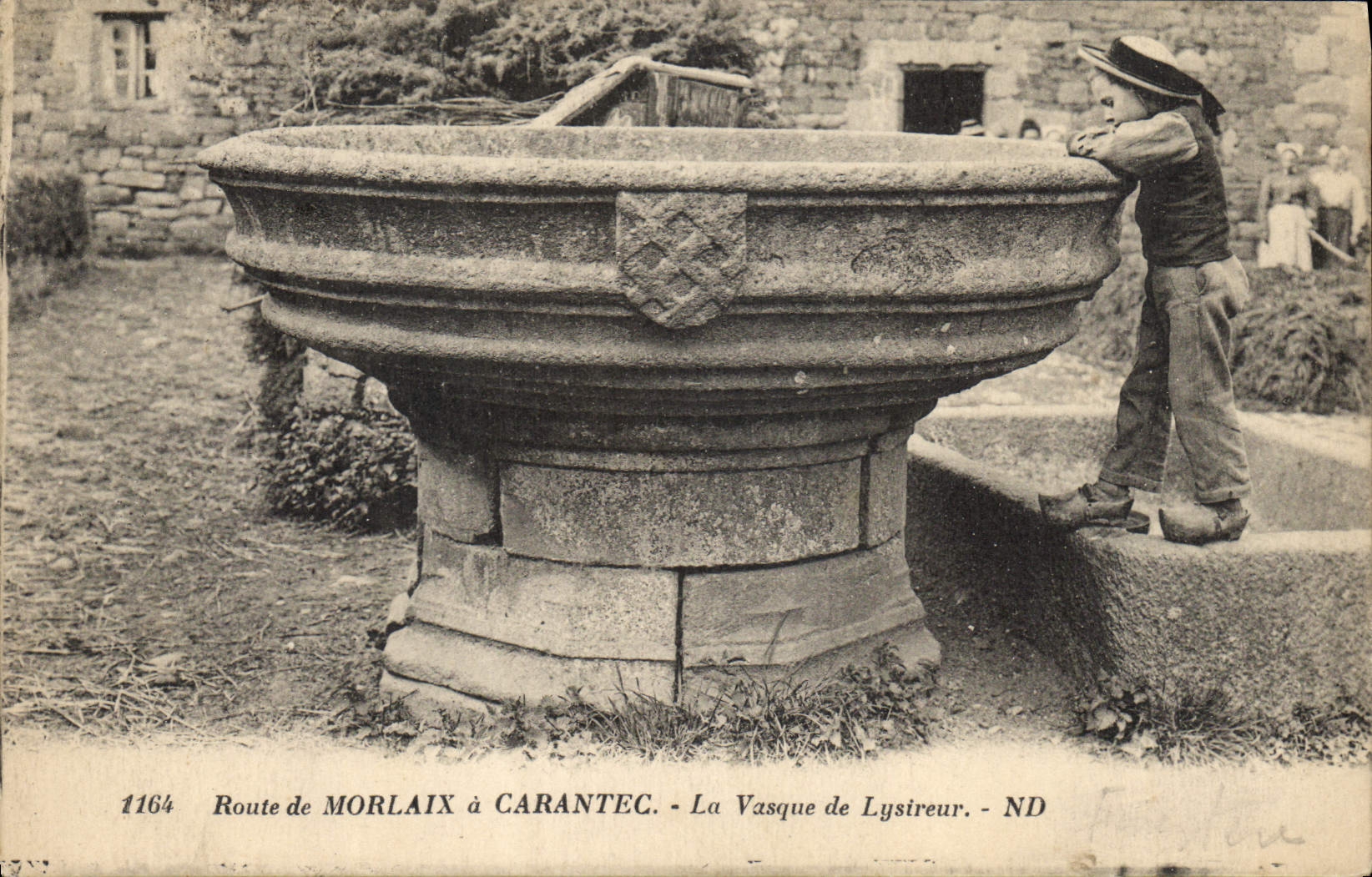 CPA Route de Morlaix à Carantec la Vasque de Lysireur