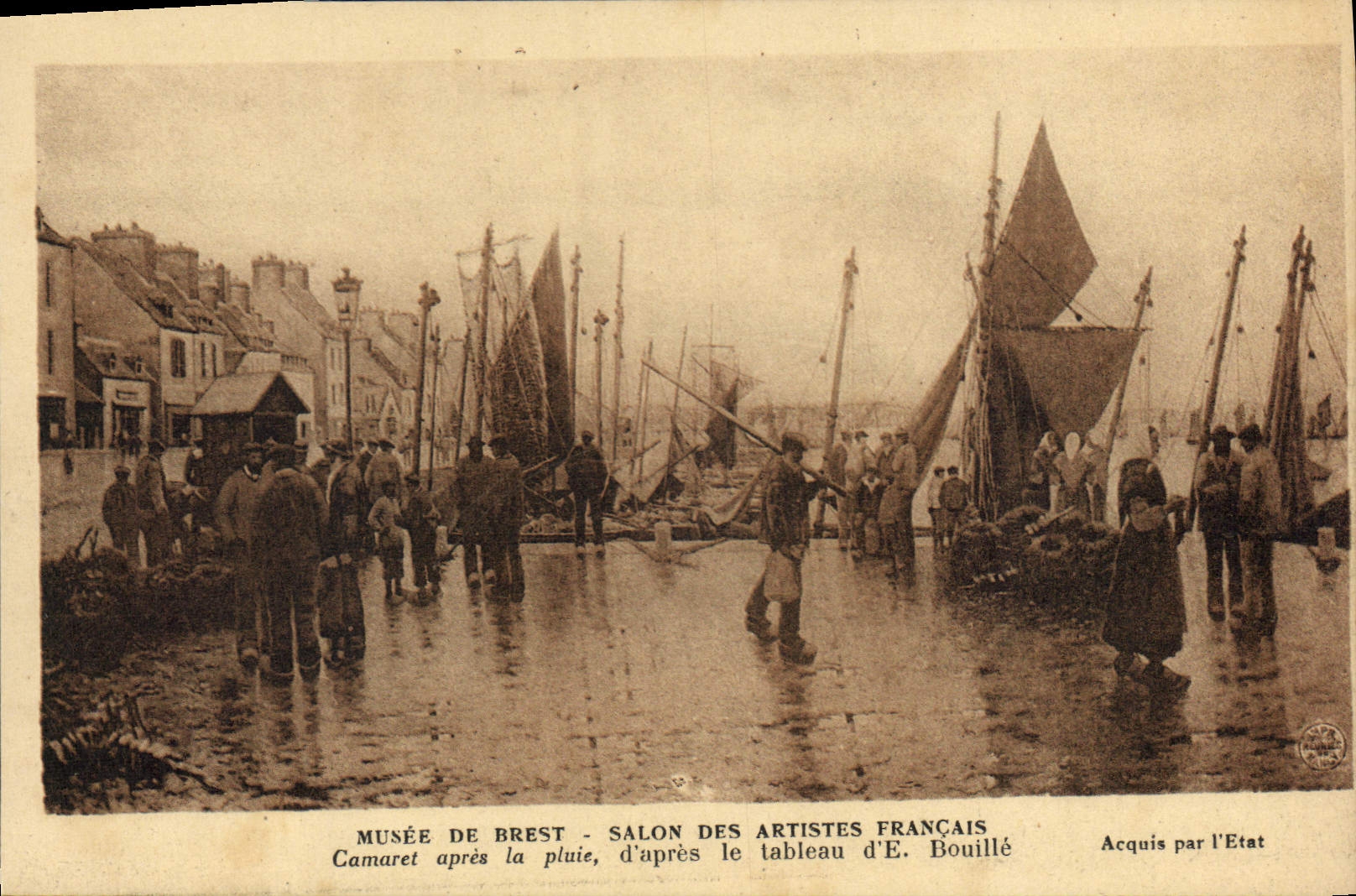 CPA Musee de Brest salon des artistes Francais Camaret apres la pluie d'apres le tableau d'E Bouillé