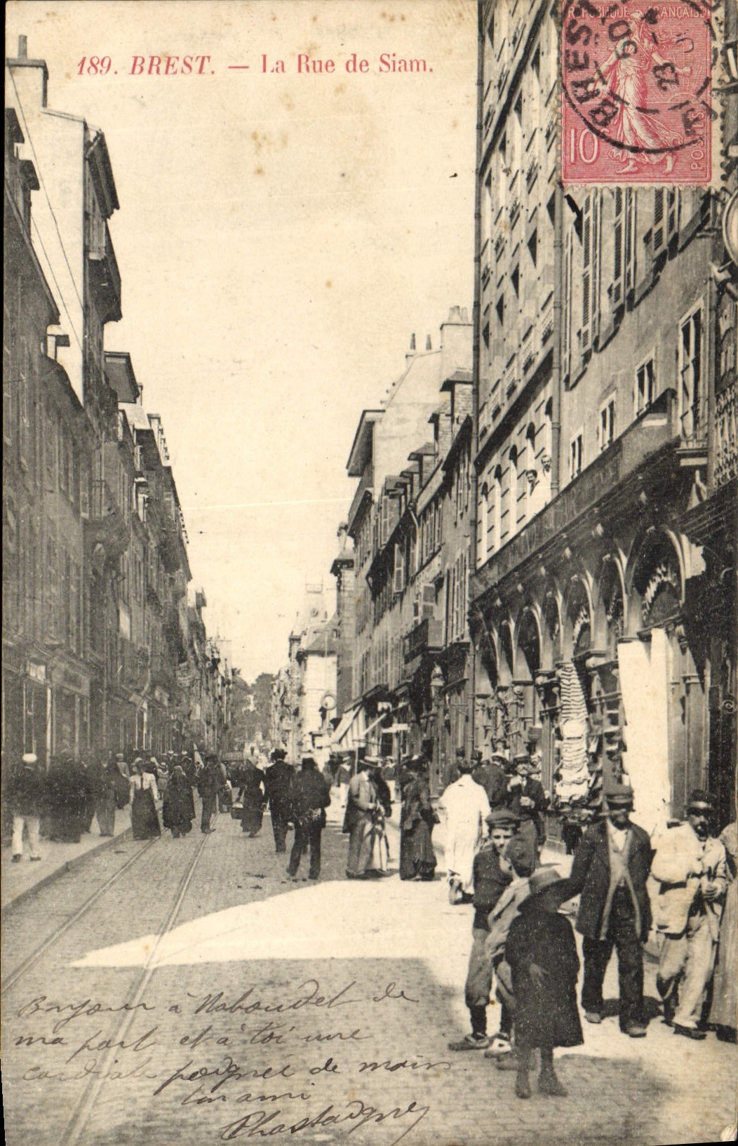 CPA Brest la Rue de Siam 