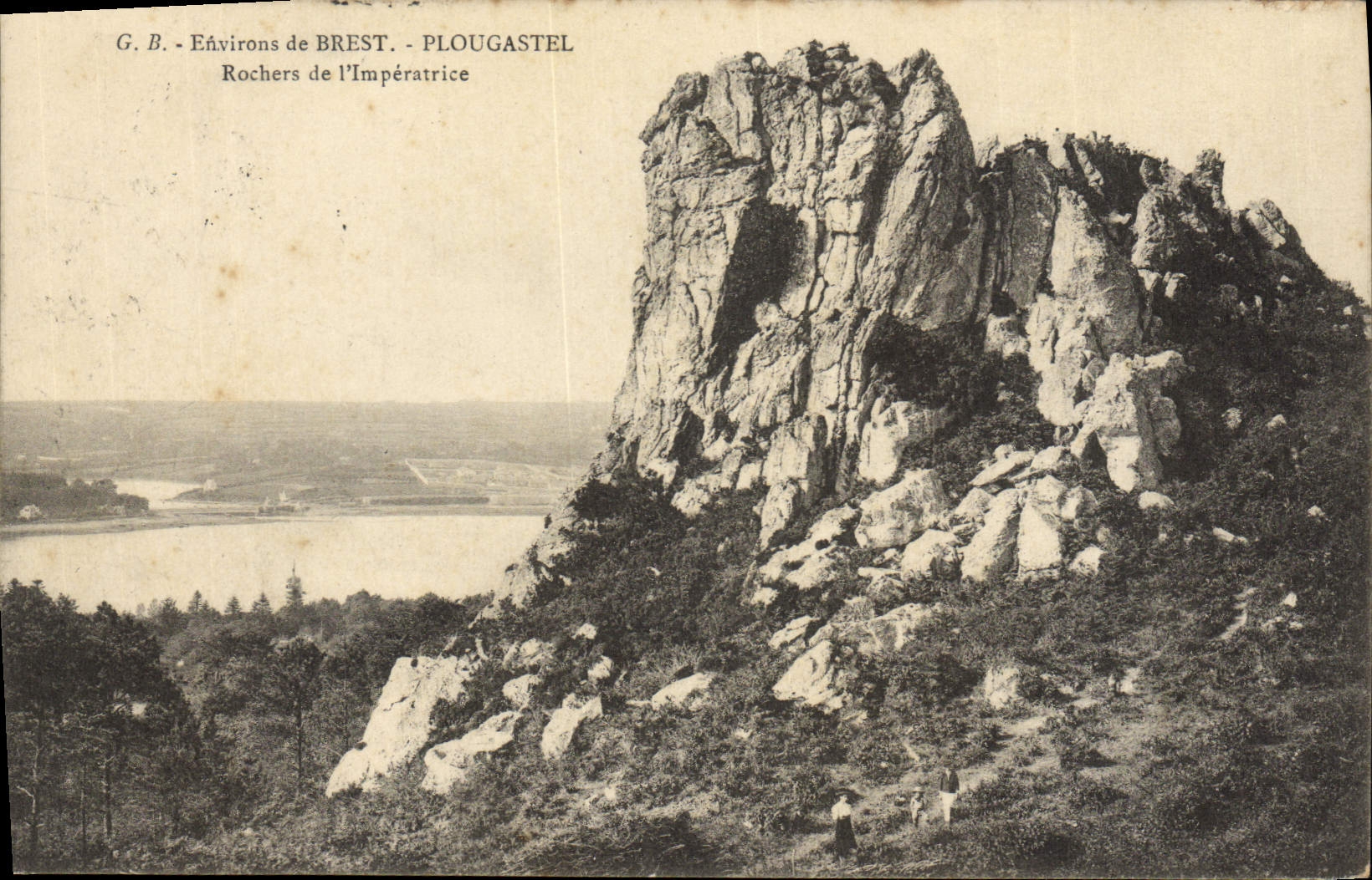 CPA Environs de Brest Plougastel Rochers de l'Imperatrice 