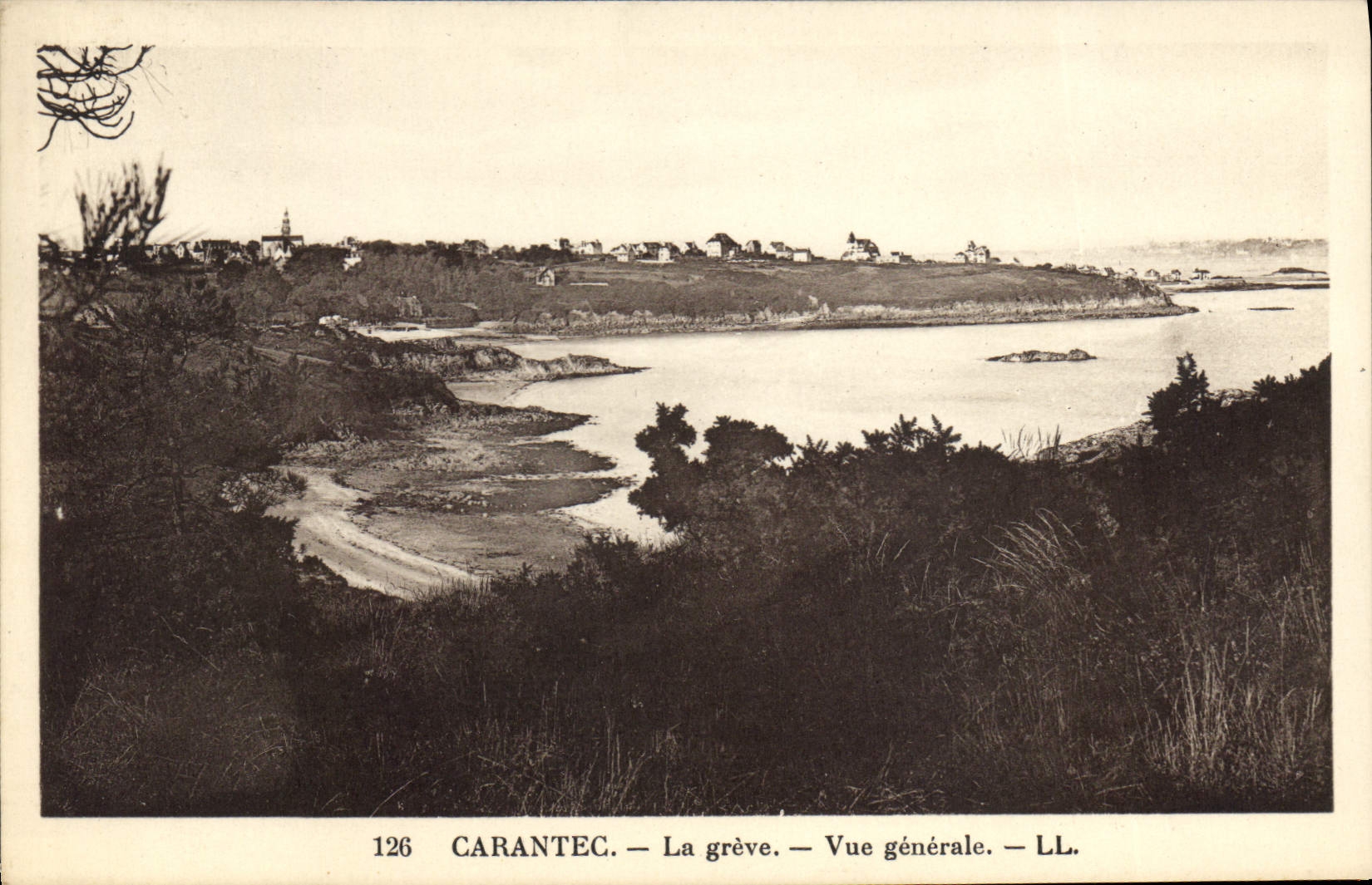 CPA Carantec la Greve vue generale 