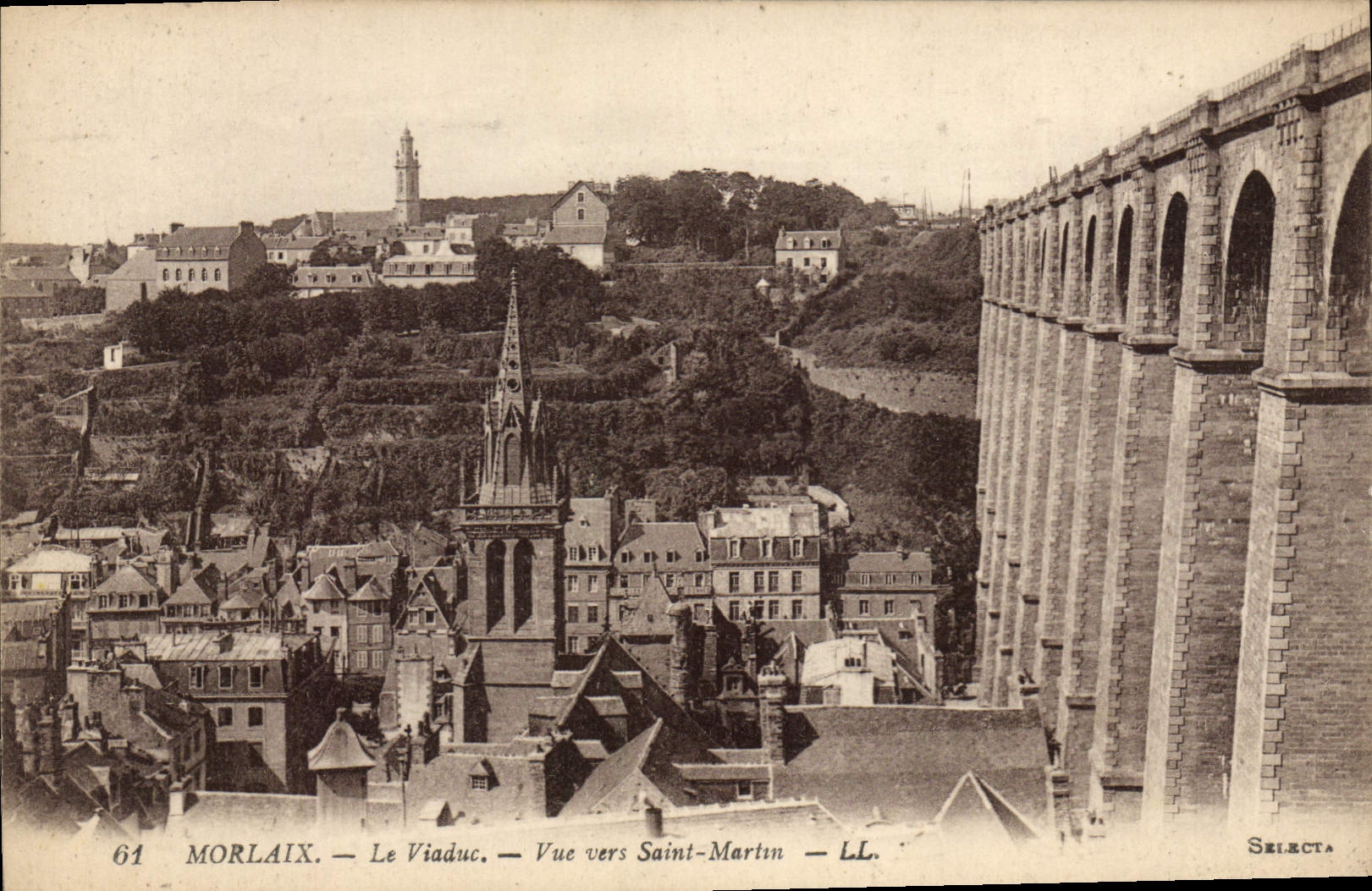 CPA Morlaix le Viaduc vue vers Saint Martin 