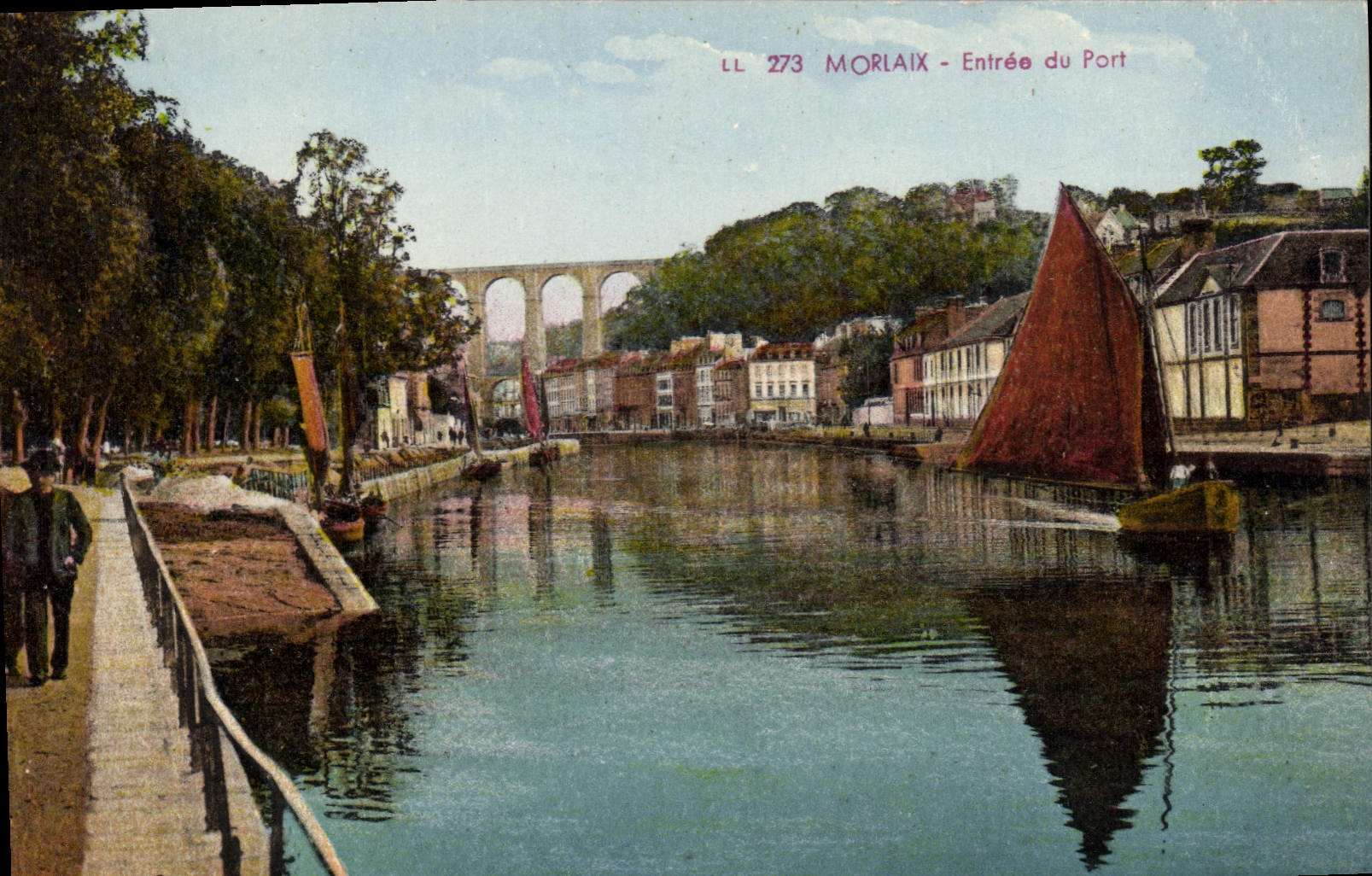 CPA Morlaix entree du port 