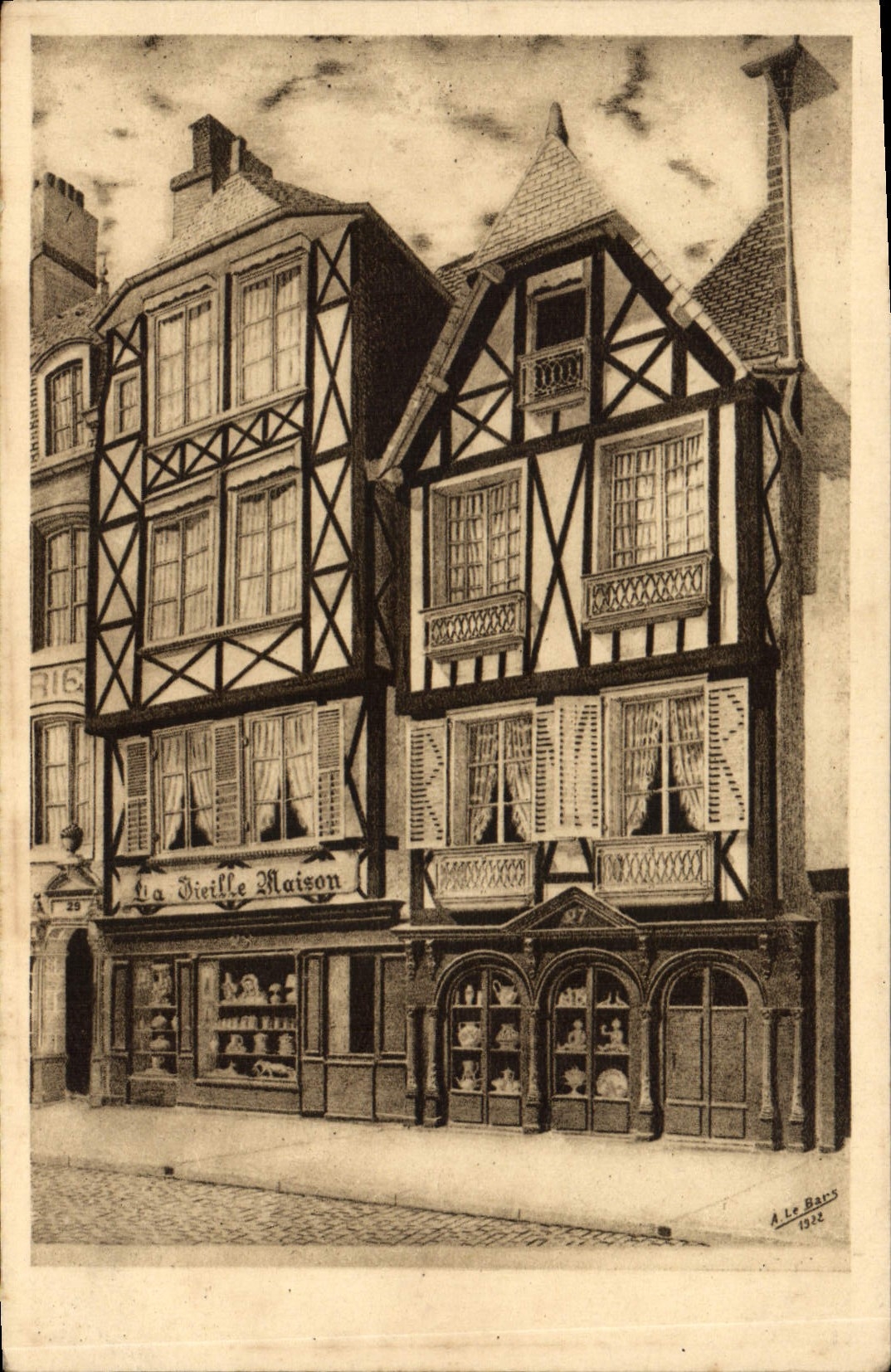 CPA Morlaix maisons du XVI siecle place Thiers