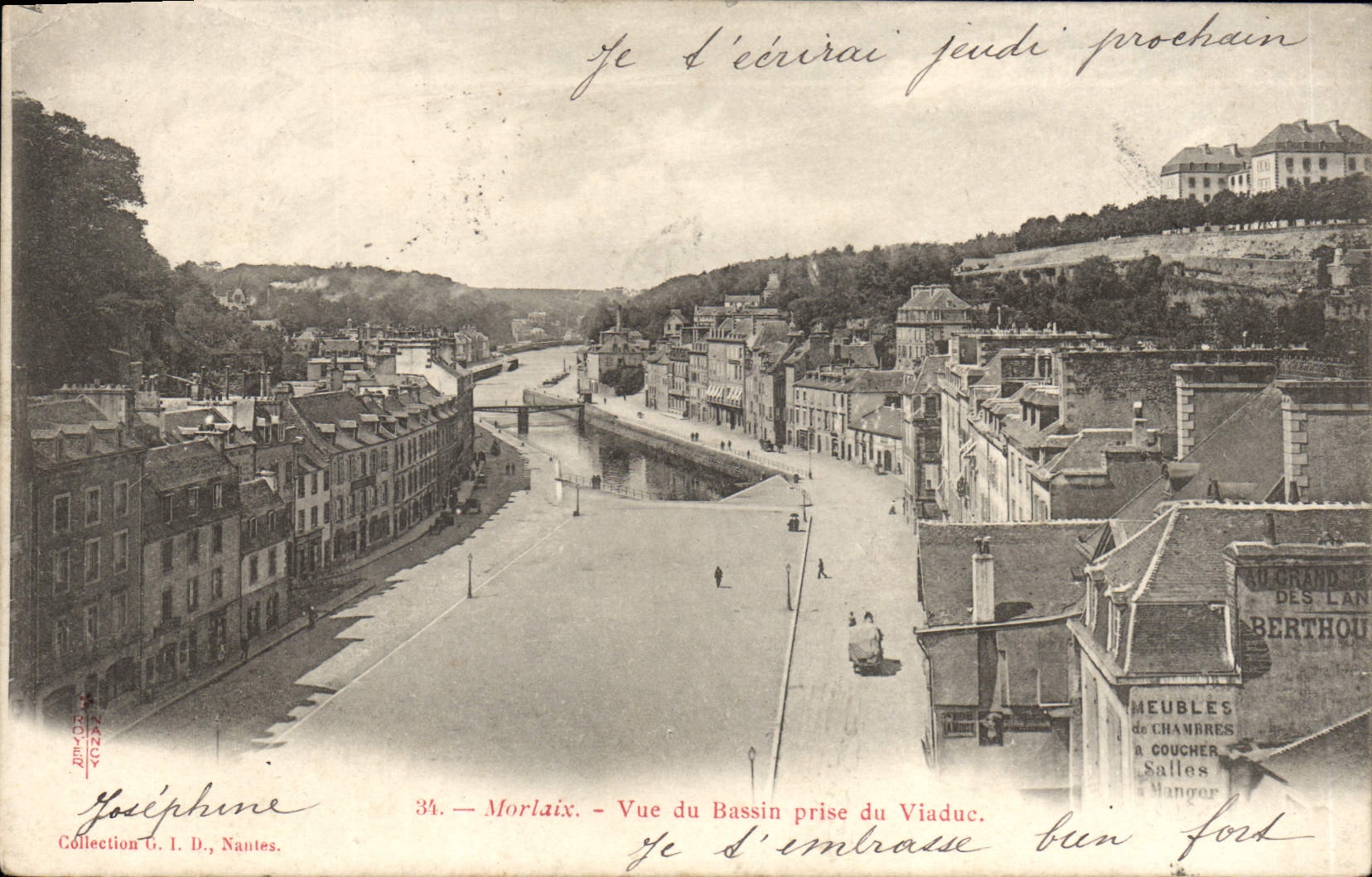 CPA Morlaix vue du Bassin prise du Viaduc 