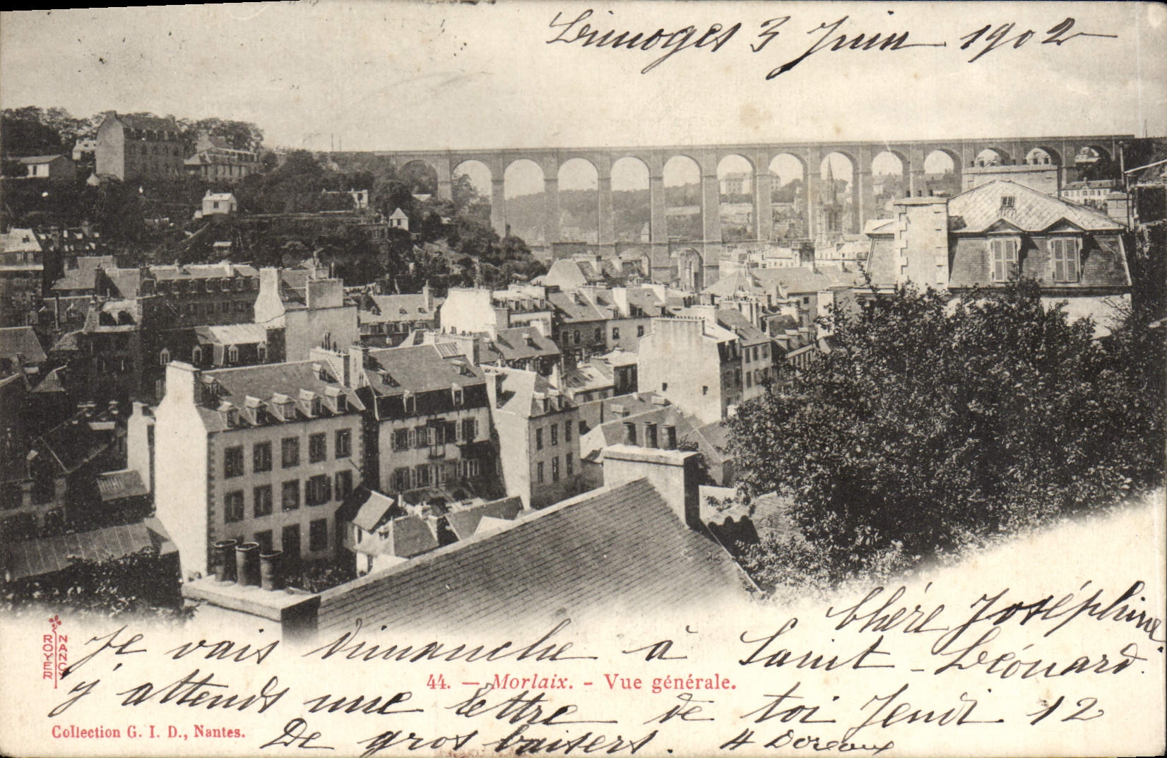 CPA Morlaix vue generale 