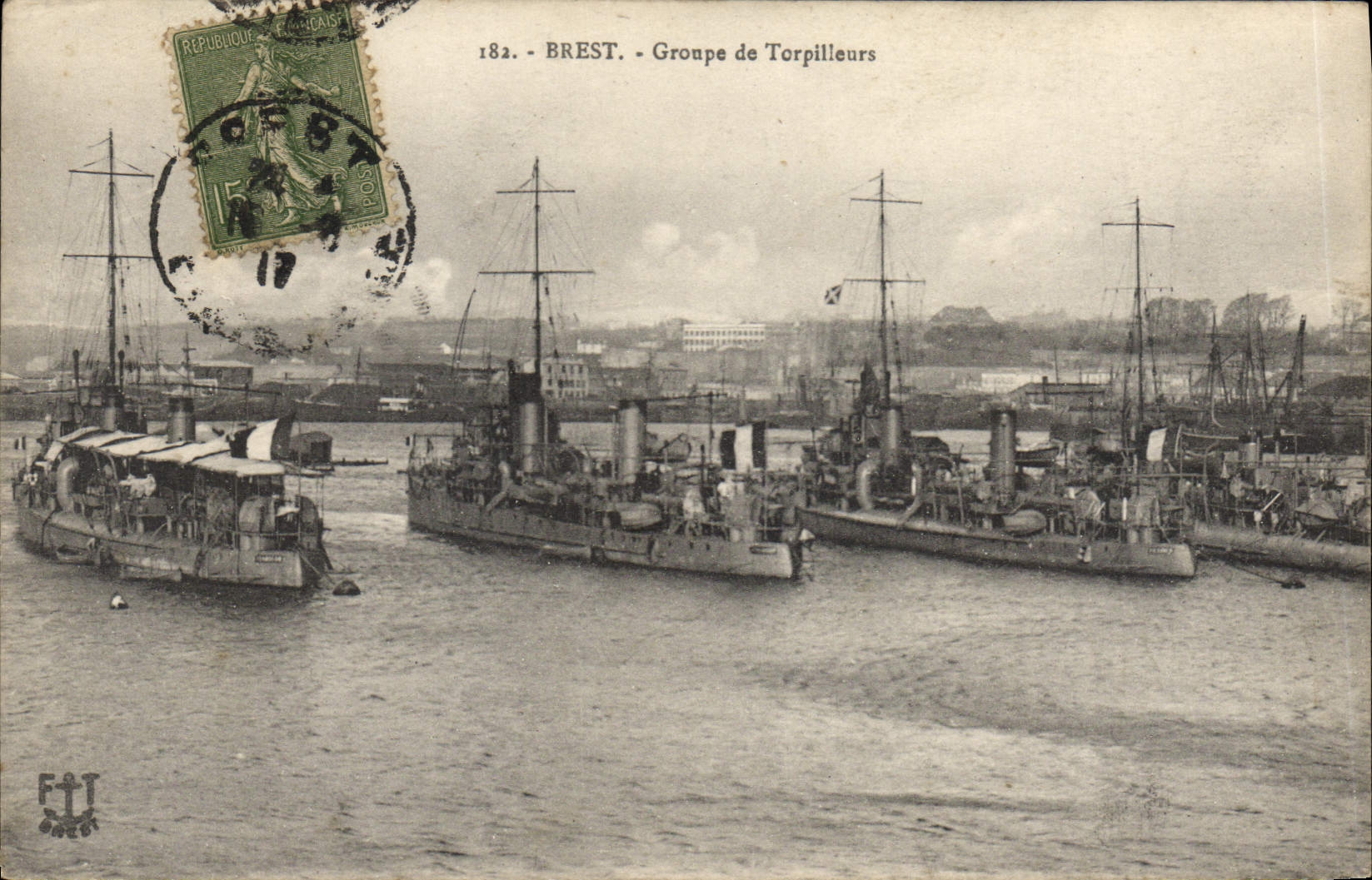 CPA Brest Groupe de Torpilleurs 