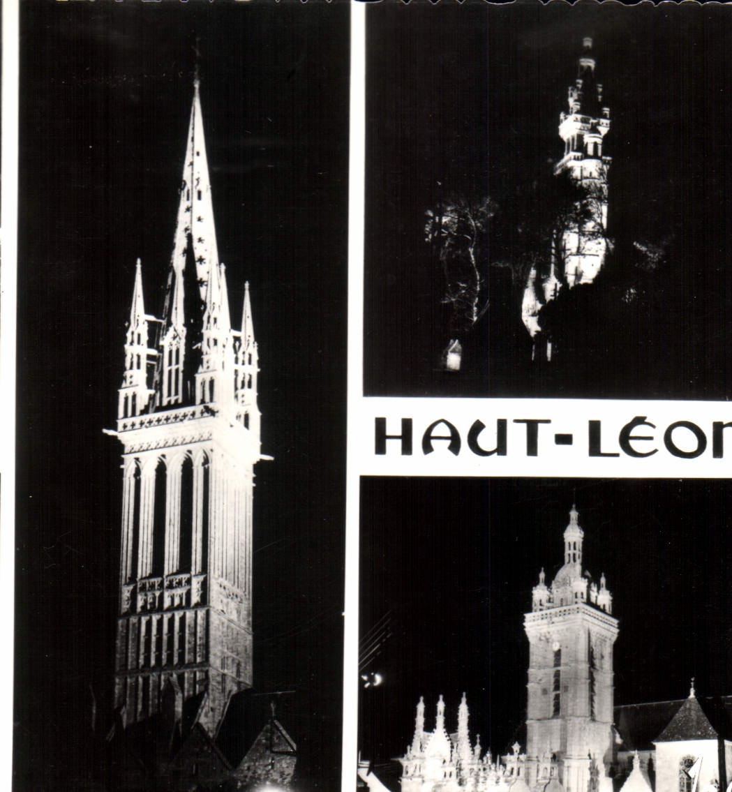 CPSM Bretagne Circuit Lumineux de haut Leon les ensembles de Guimiliau Saint Thegonnec Roscoff le Kr