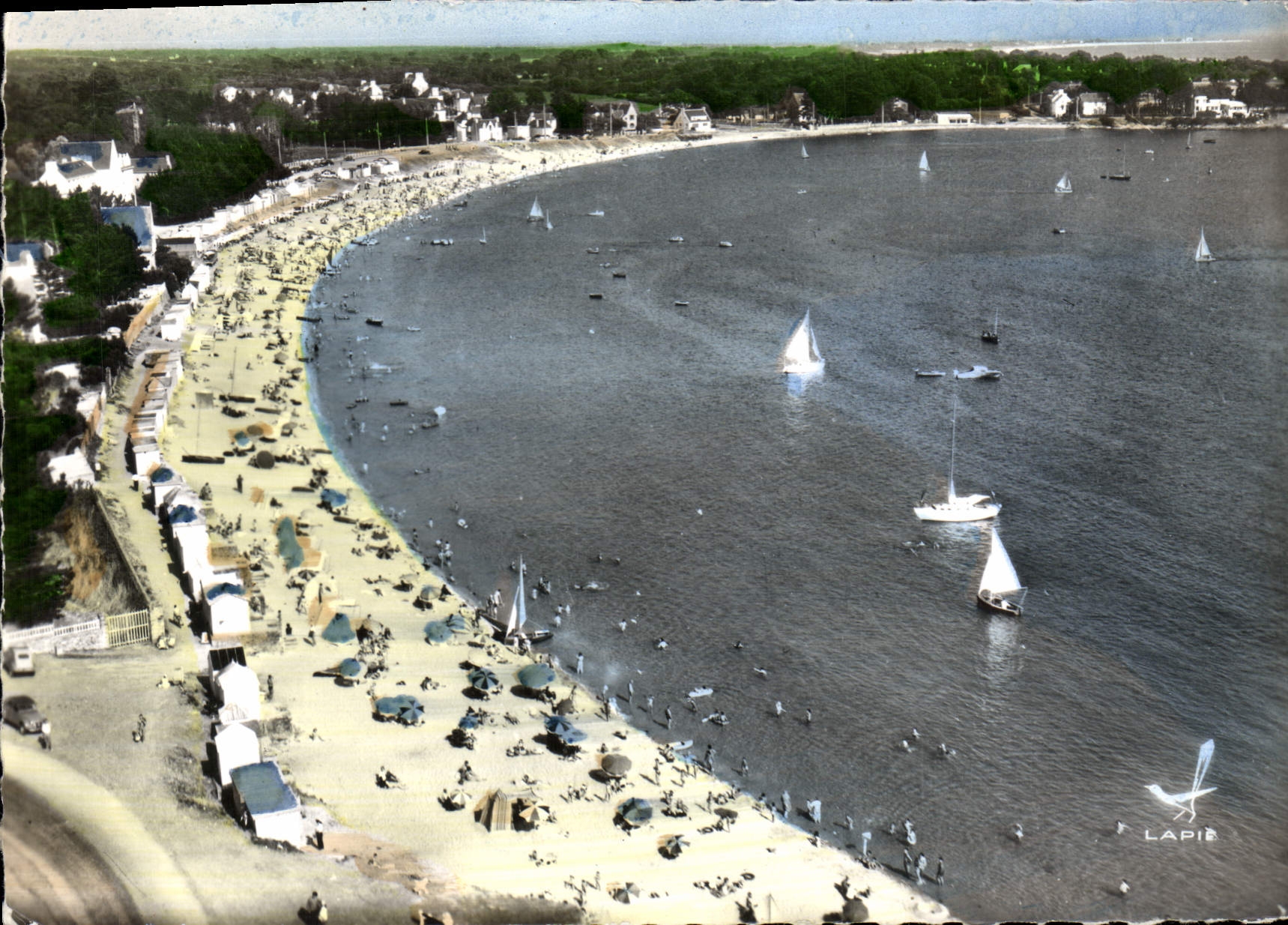 CPSM Benodet Finistere la grande plage 