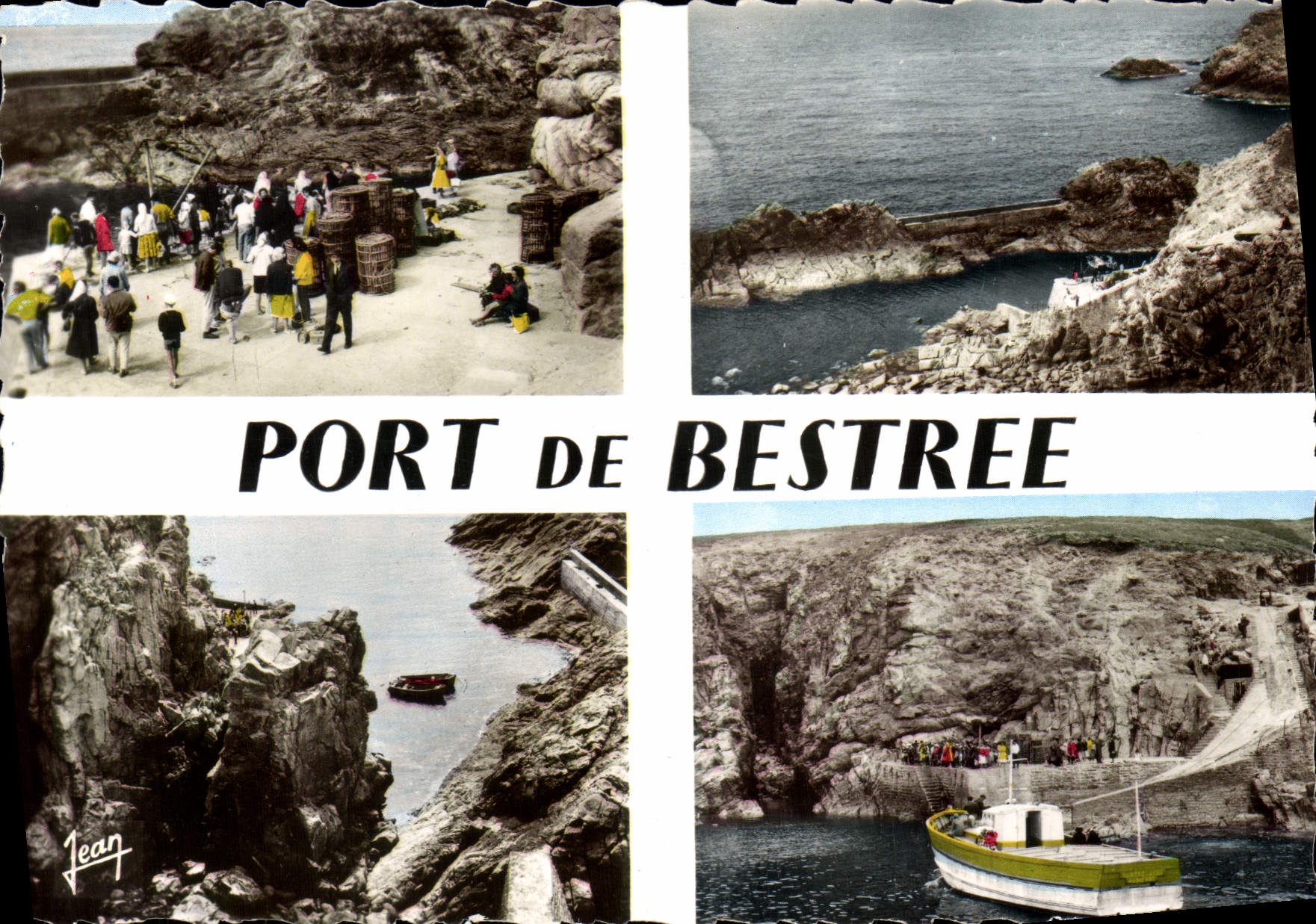 CPSM La Bretagne petit port de Bestre Finistere situe à coté de la Pointe du raz Embarquement pour l
