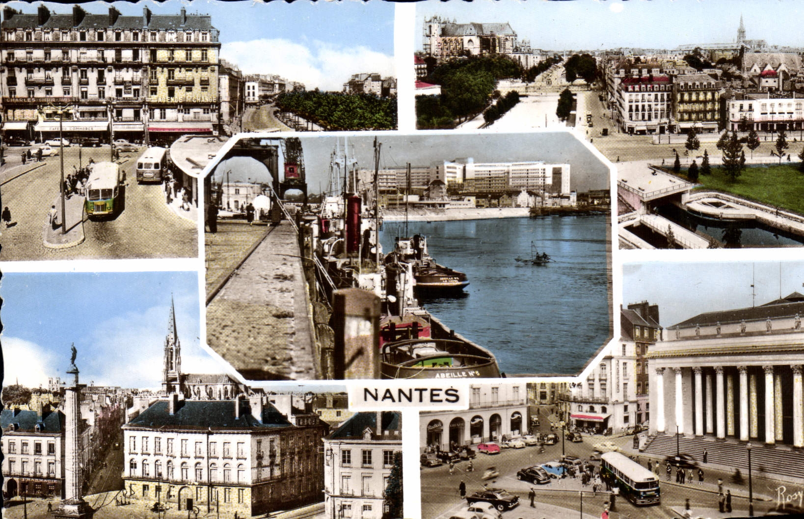 CPA Nantes Place du Commerce Quartier St Pierre St Clement Le Port place Louis XVI place et théâtre