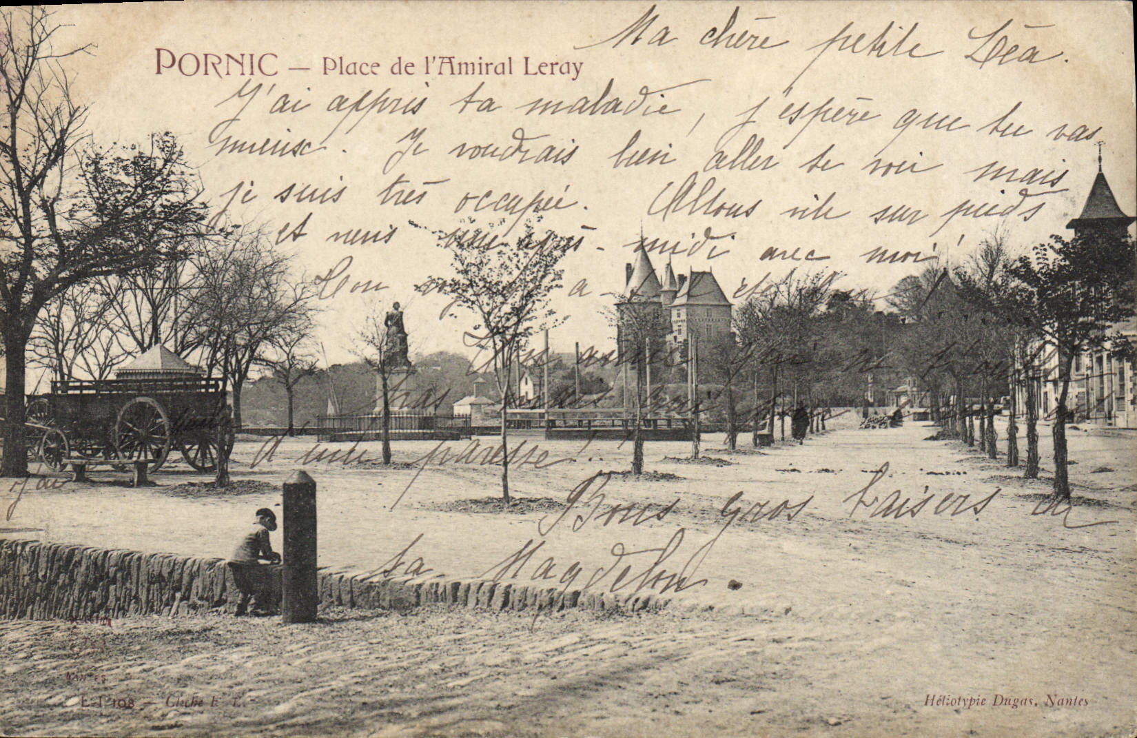 CPA Pornic Place de l'Amiral Leray 