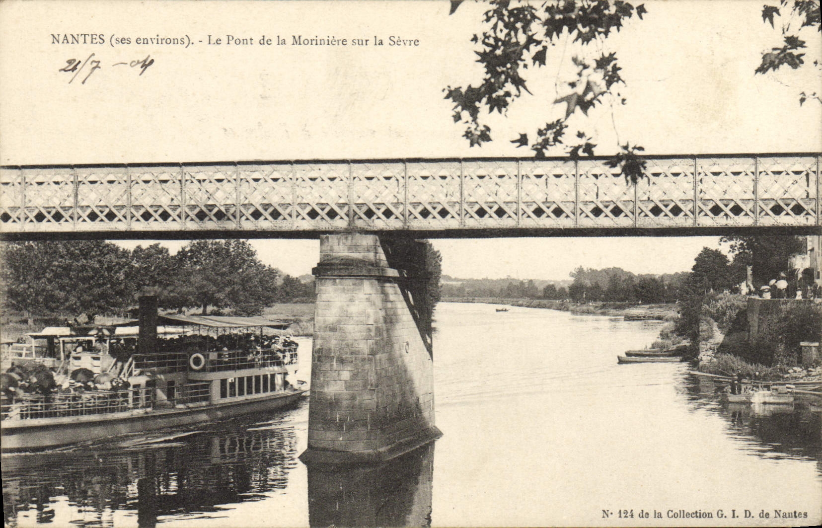 CPA Nantes ses environs le Pont de la Moriniere sur la Sevre 