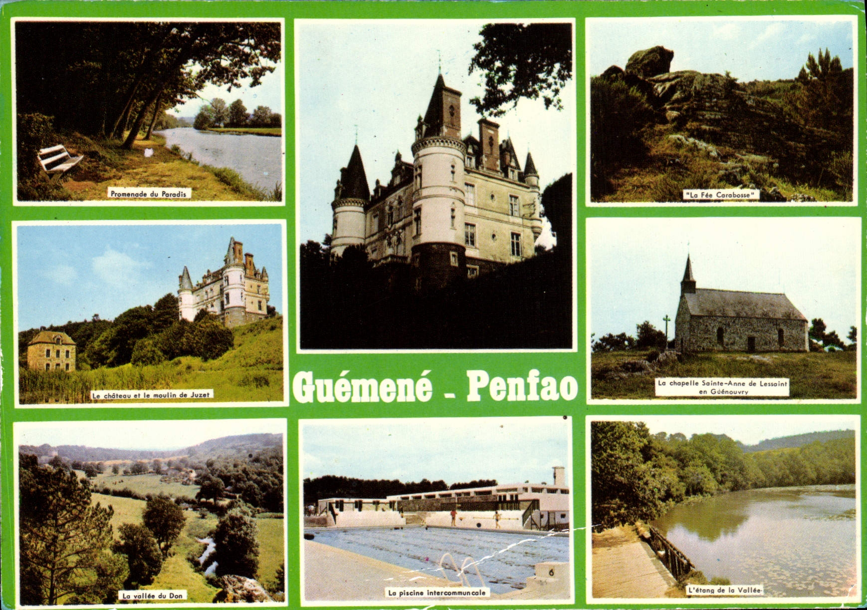 CPSM Guemene Penfao Loire Atlantique château moulin Juzet