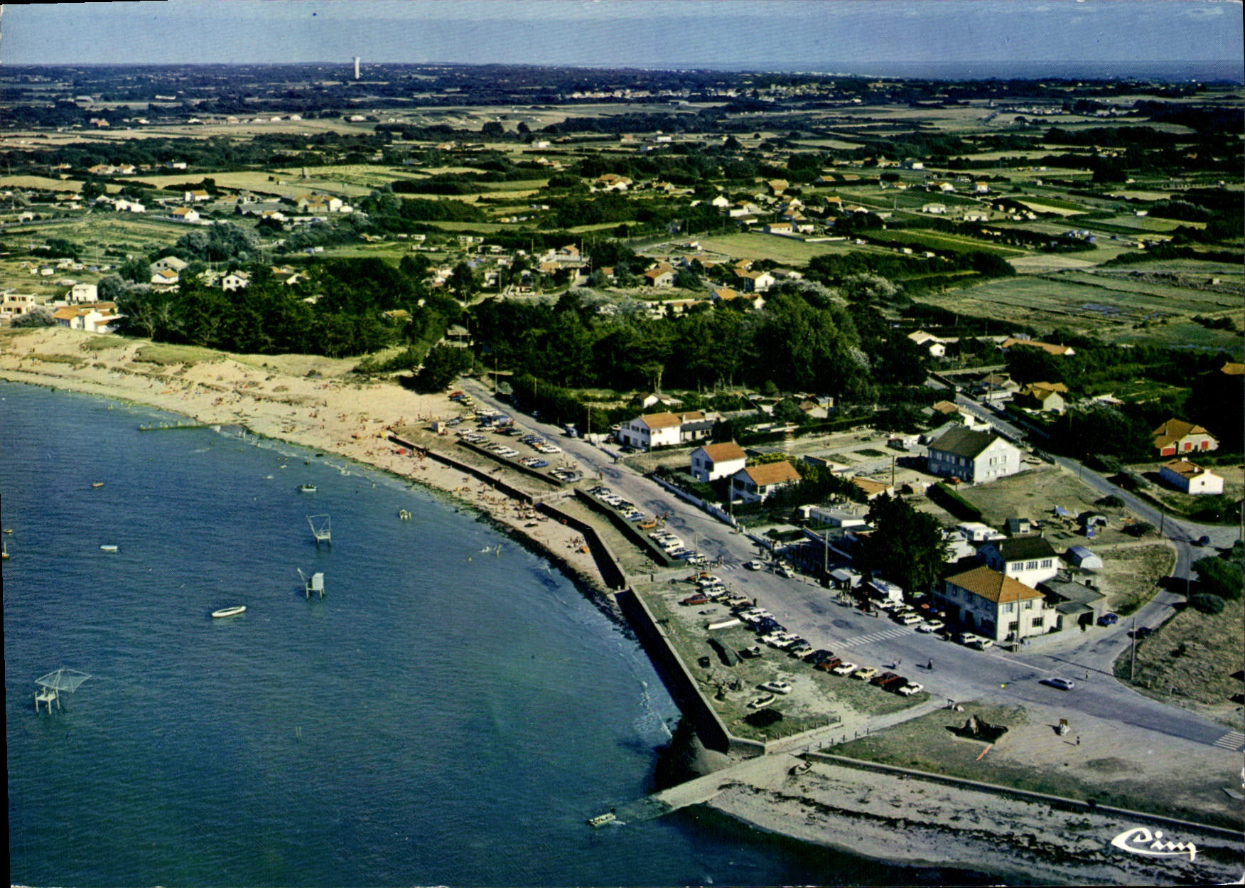 CPSM Plaine sur Mer la tara vue aerienne