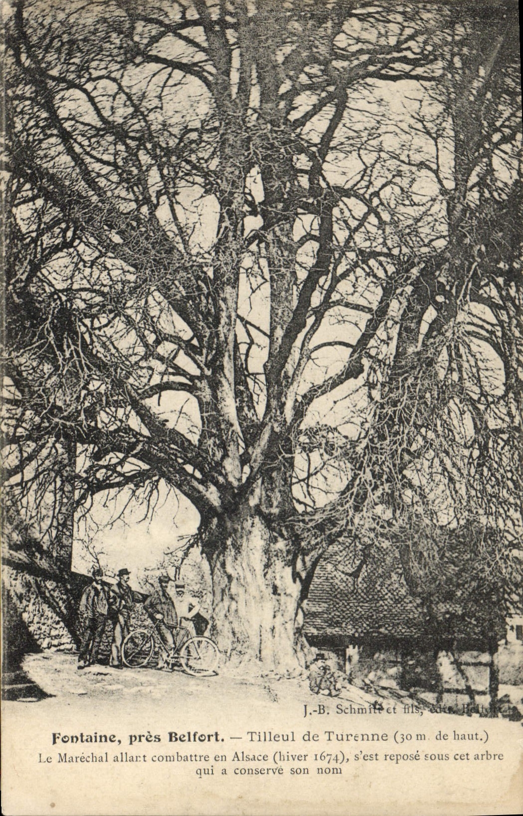 CPA Fontaine pres Belfort Trilleul de Turenne  la marchal allant combattre en Alsace hiver 1674 s'es