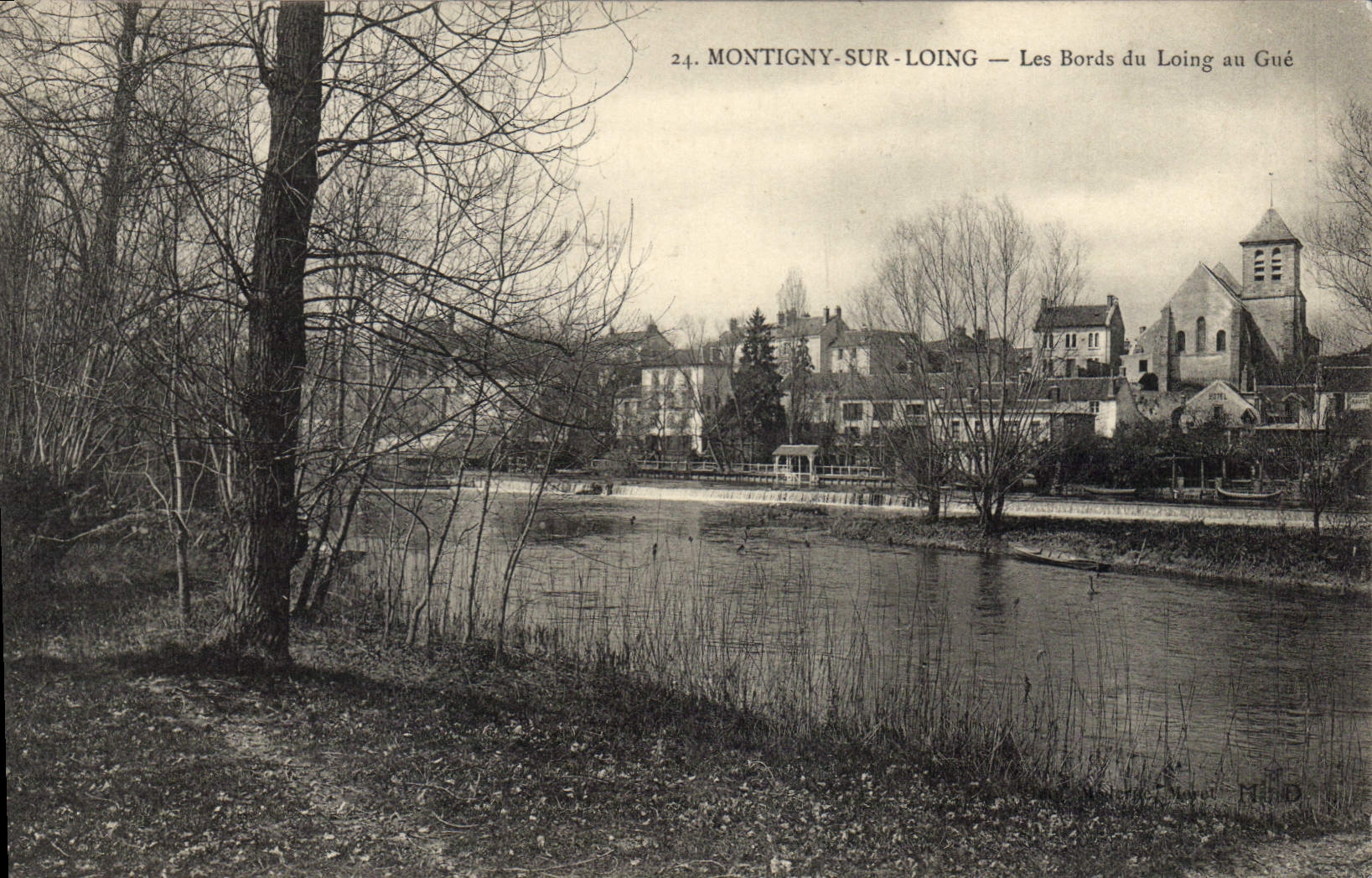 CPA Montigny sur loing Les bords du Loing au Gue 