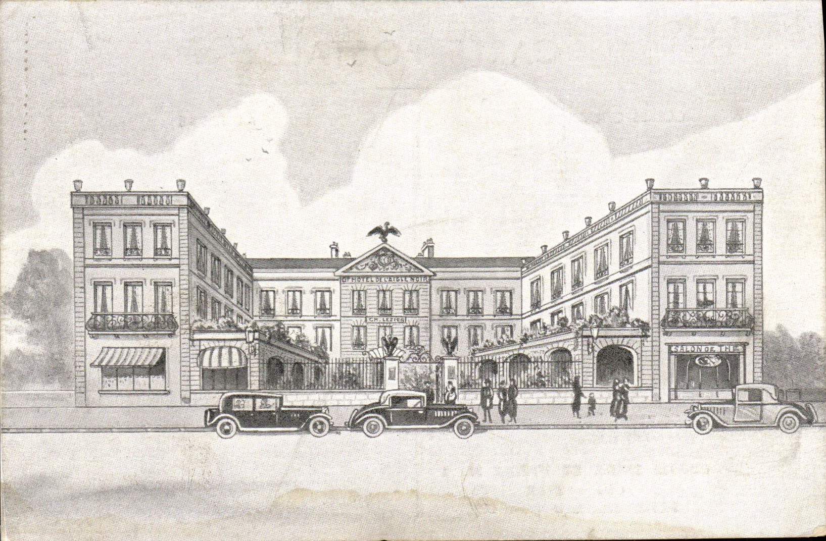 CPA  grand hôtel de l'agle noir Fontainebleau S et M 