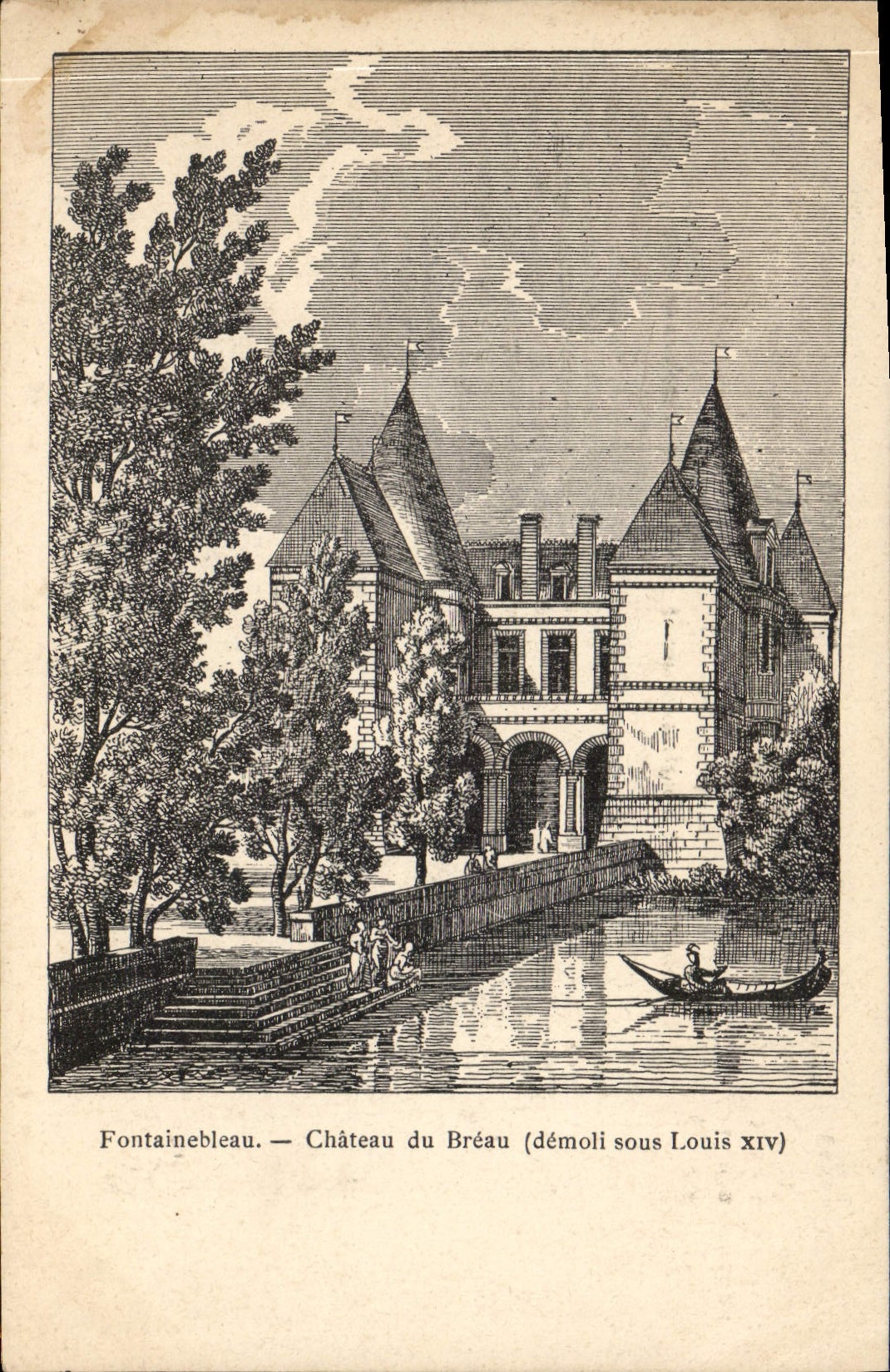 CPA Fontainebleau Chateau du Breau demoli sous Louis XIV