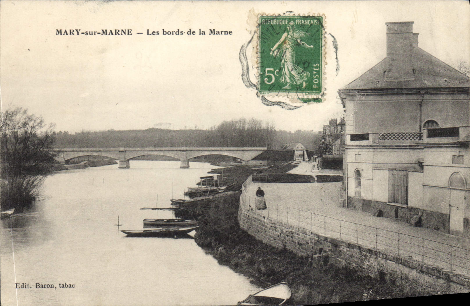 CPA Mary sur Marne Les Bords de la Marne 