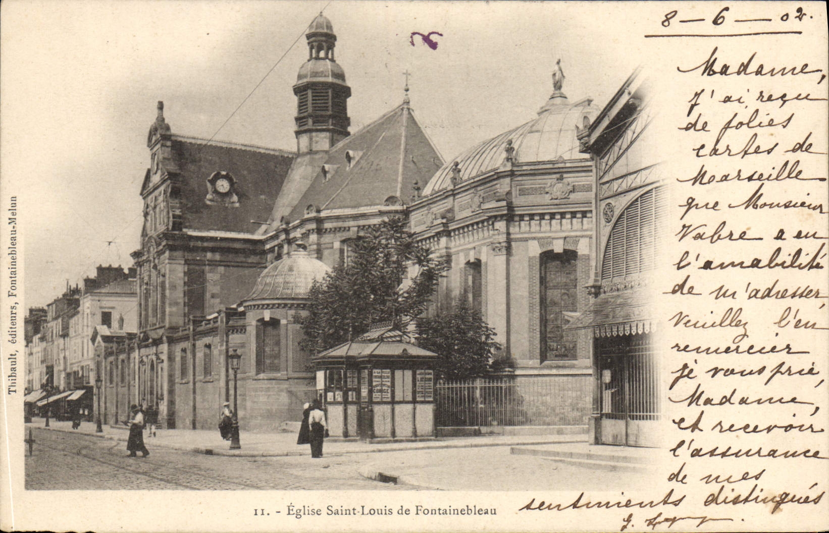 CPA Eglise Saint Louis de Fontainebleau 